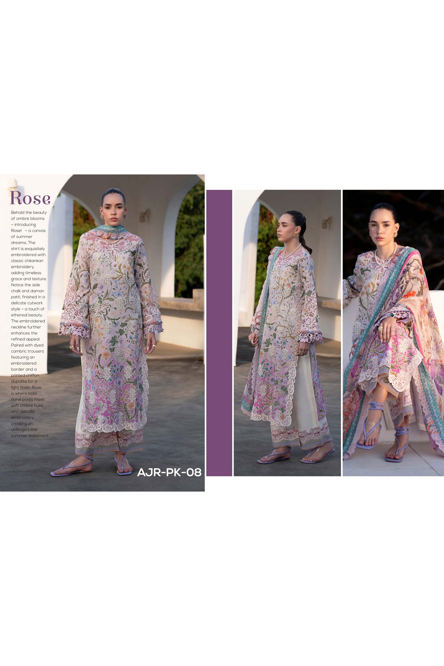 ALIF AJR PRITKARI LAWN EMBROIDERED 2025