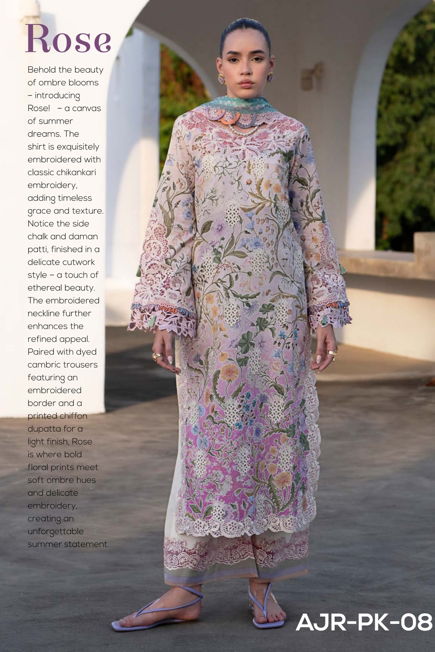 ALIF AJR PRITKARI LAWN EMBROIDERED 2025