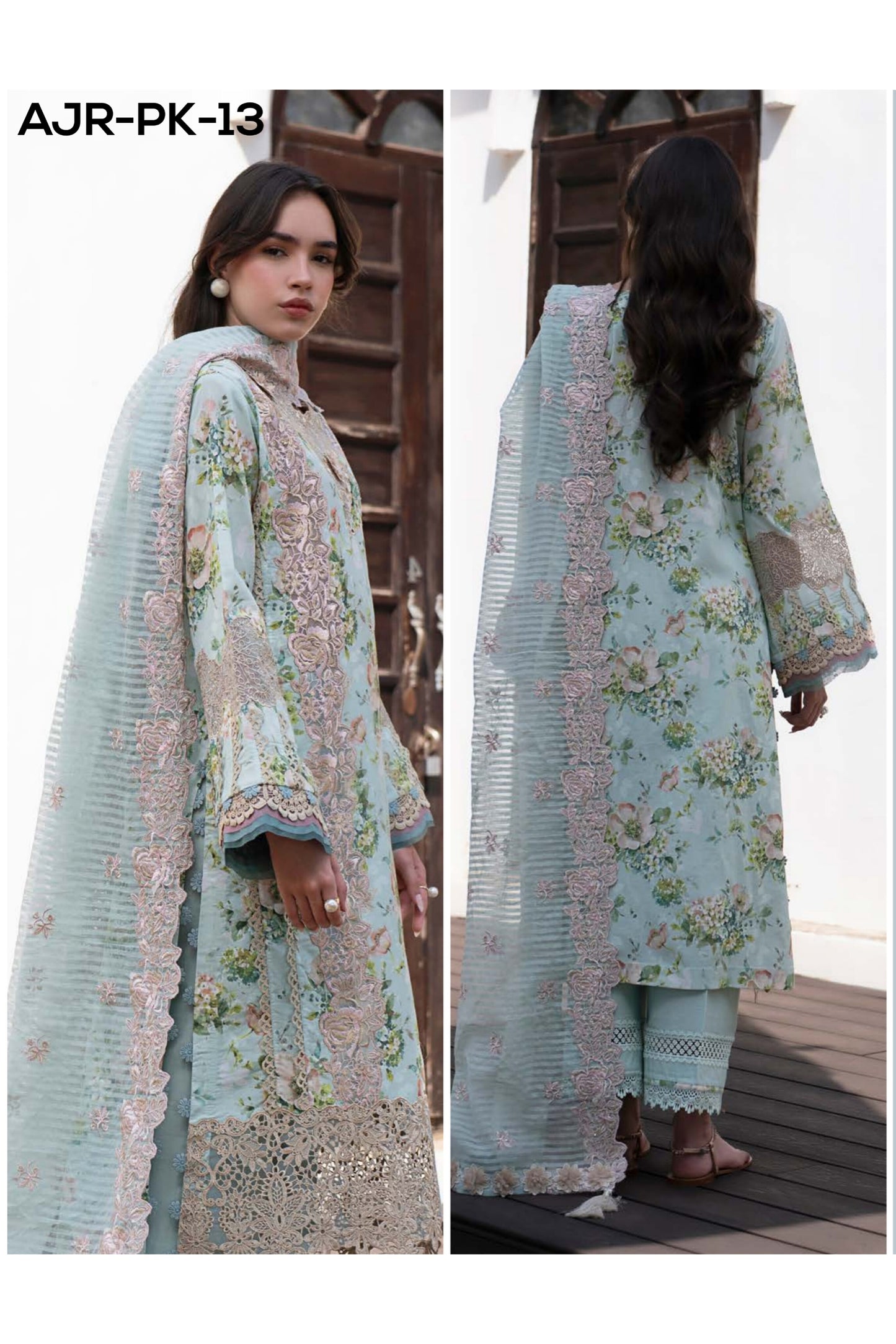 ALIF AJR PRITKARI LAWN EMBROIDERED 2025