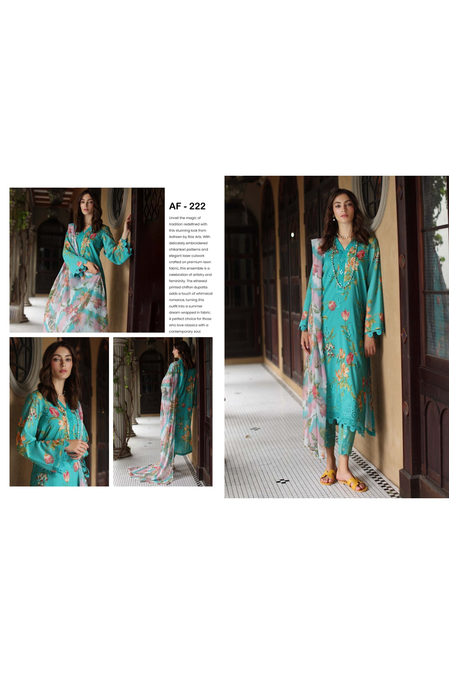 AAFREEN BY RIAZ ARTS CHIKANKARI EMBROIDERED LAWN 2025