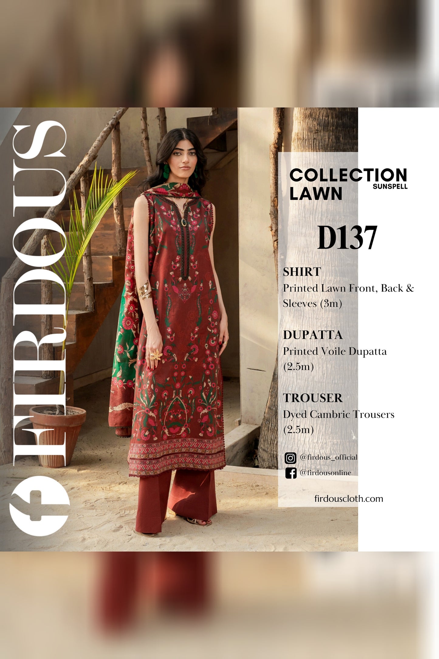 FIRDOUS SUNSPELL LAWN COLLECTION SUMMER 2025