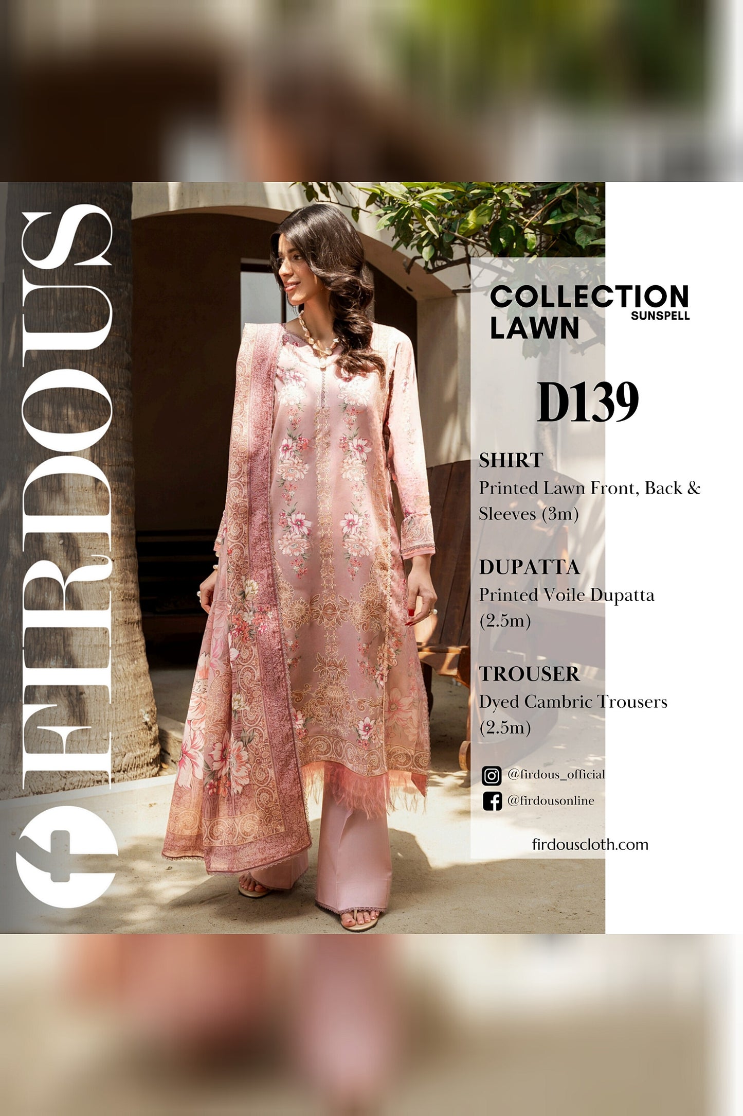 FIRDOUS SUNSPELL LAWN COLLECTION SUMMER 2025