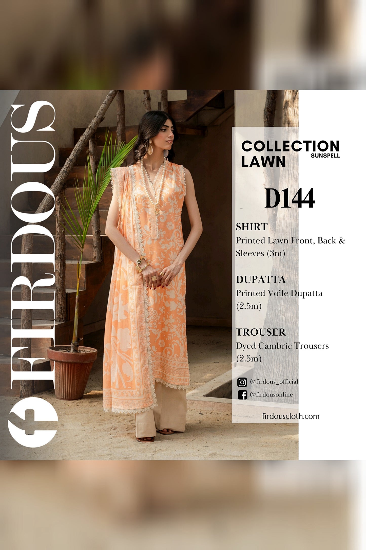 FIRDOUS SUNSPELL LAWN COLLECTION SUMMER 2025