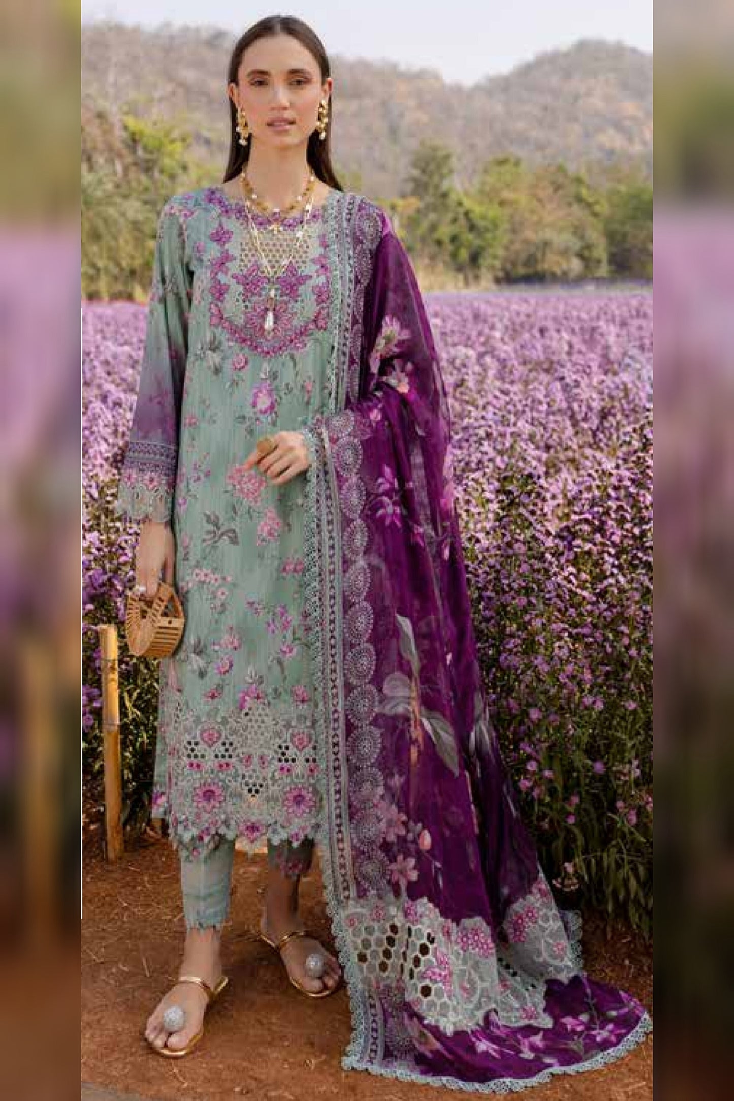 NUREH BLOOM LAWN PRINTED EMBROIDERED COLLECTION 2025