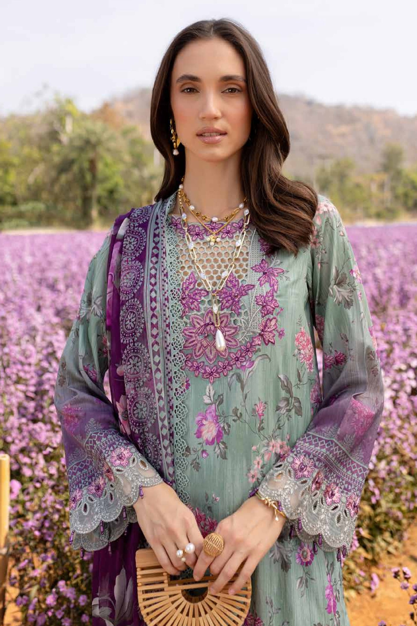 NUREH BLOOM LAWN PRINTED EMBROIDERED COLLECTION 2025