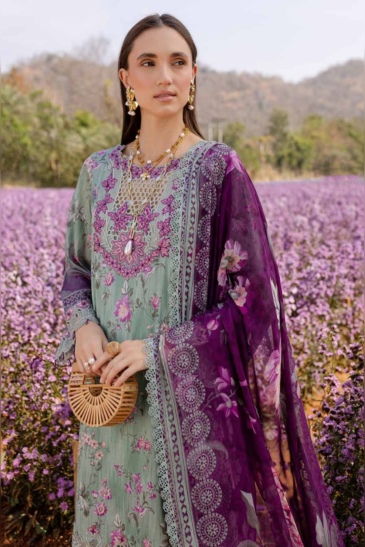 NUREH BLOOM LAWN PRINTED EMBROIDERED COLLECTION 2025
