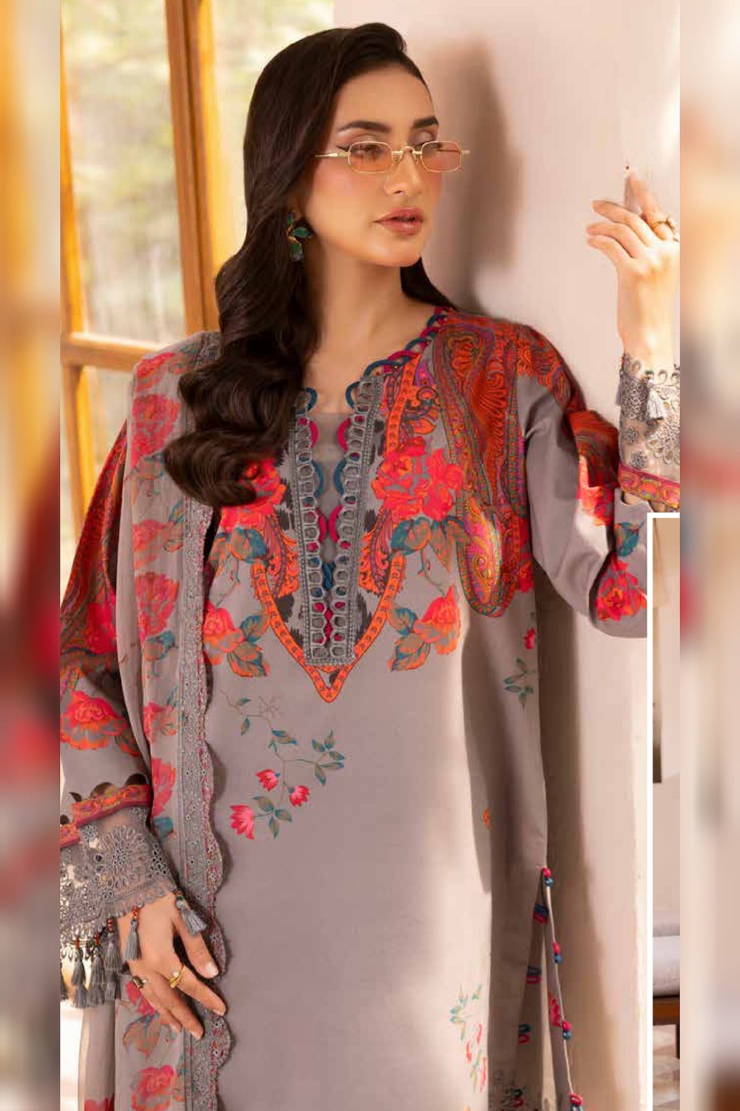 CHARIZMA BASICS EMBROIDERED LAWN WITH EMBROIDERED LAWN DUPATTA 2025