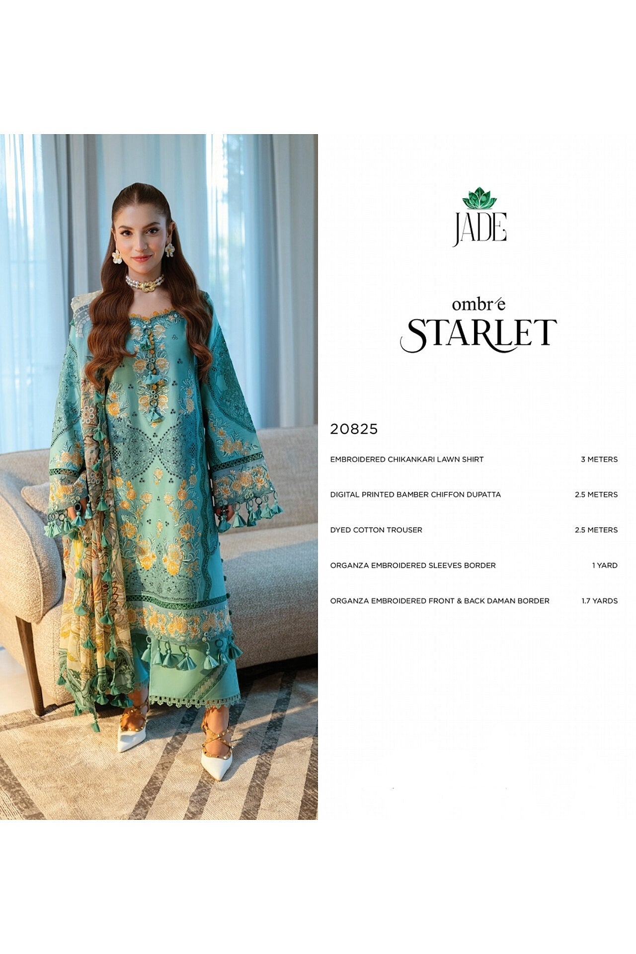 JADE OMBRE STARLET LAWN EMBROIDERED COLLECTION 2026