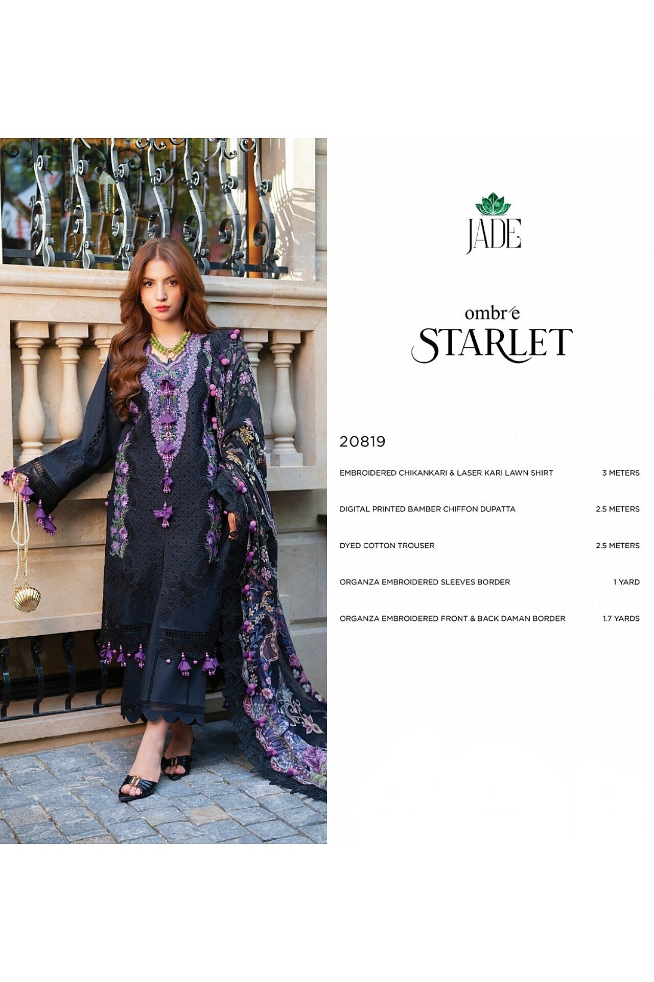 JADE OMBRE STARLET LAWN EMBROIDERED COLLECTION 2026