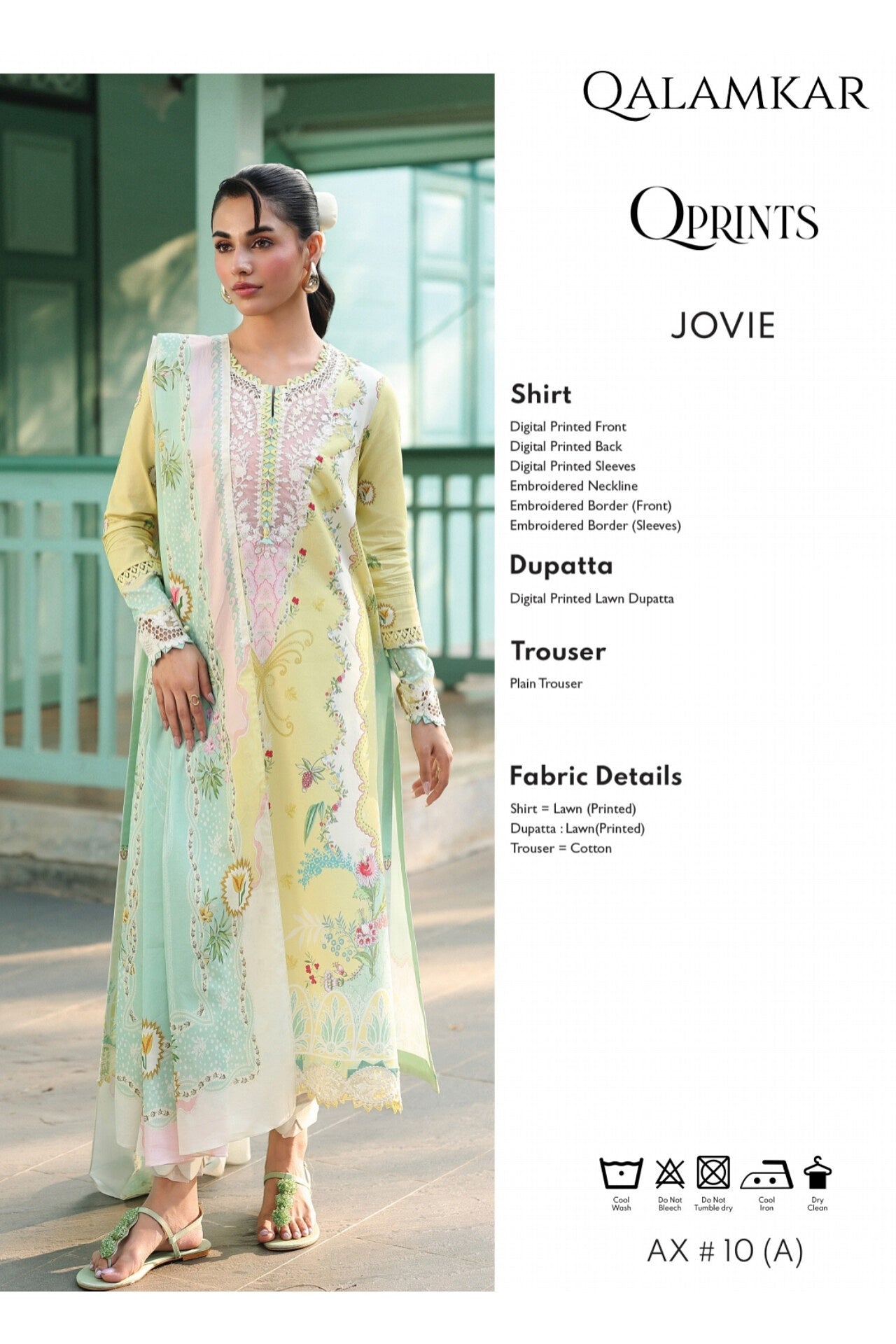 [ SUIT B ] - QALAMKAR QPRINTS LAWN EMBROIDERED 2026