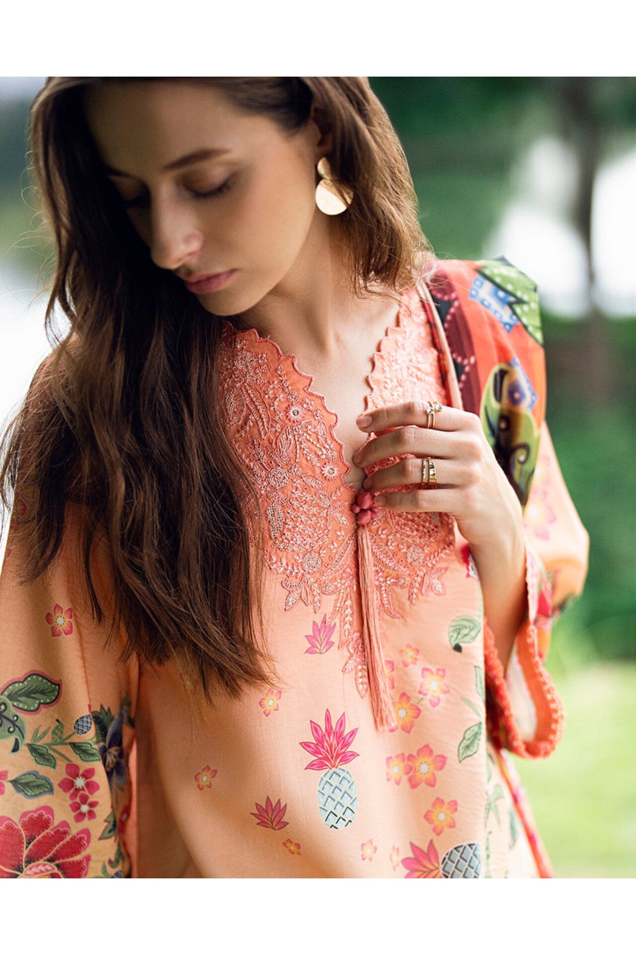 [ SUIT E ] - ROHEENAZ GARDEN VEIL EMBROIDERED LAWN PREMIUM COLLECTION