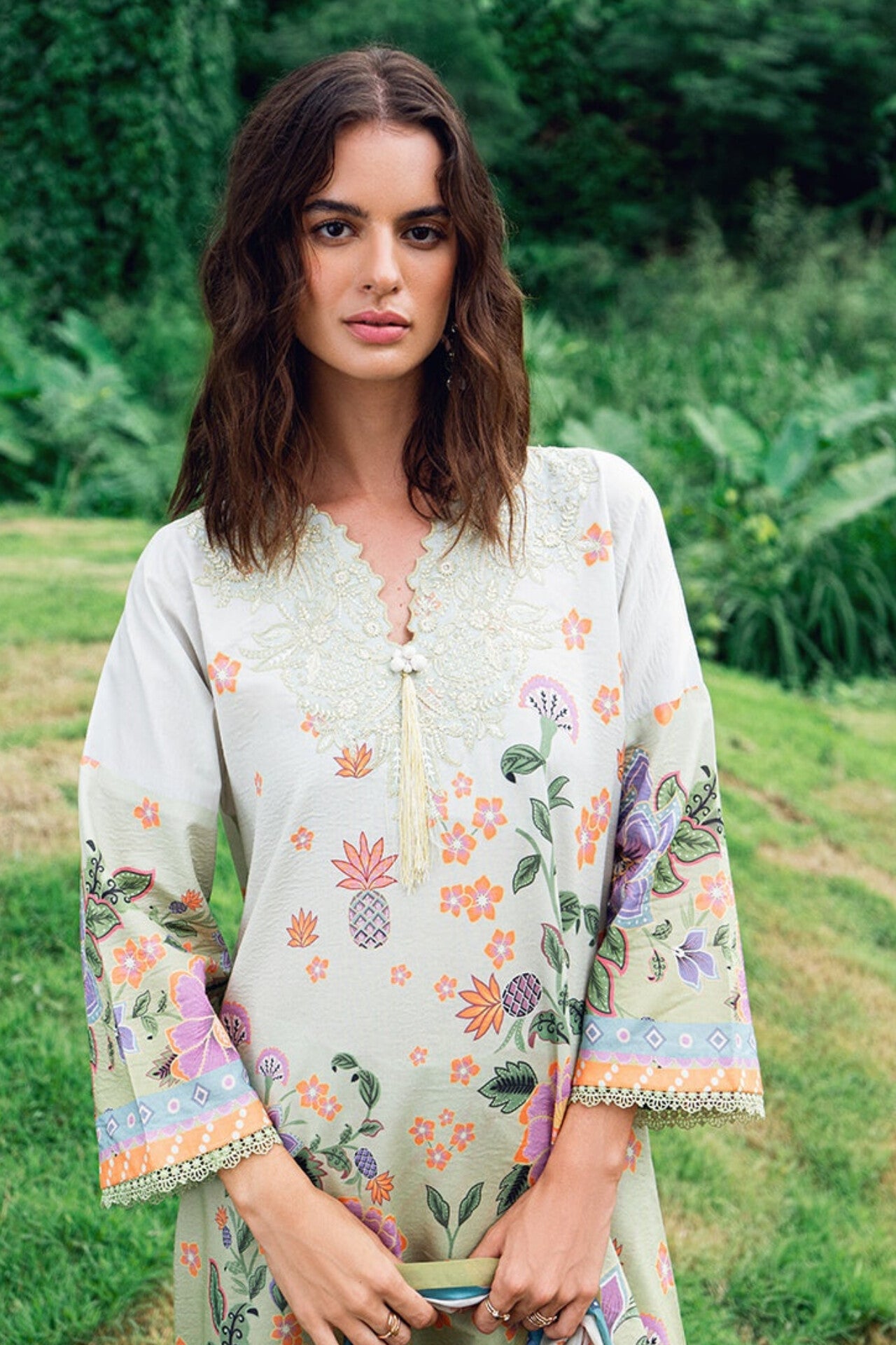 [ SUIT F ] - ROHEENAZ GARDEN VEIL EMBROIDERED LAWN PREMIUM COLLECTION