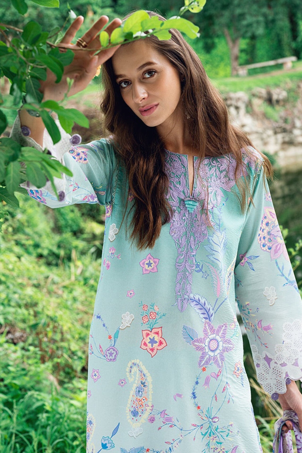 [ SUIT B ] - ROHEENAZ GARDEN VEIL EMBROIDERED LAWN PREMIUM COLLECTION