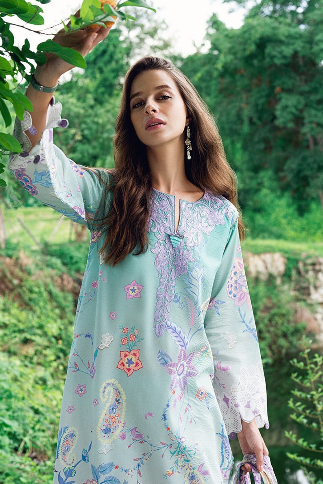 [ SUIT B ] - ROHEENAZ GARDEN VEIL EMBROIDERED LAWN PREMIUM COLLECTION
