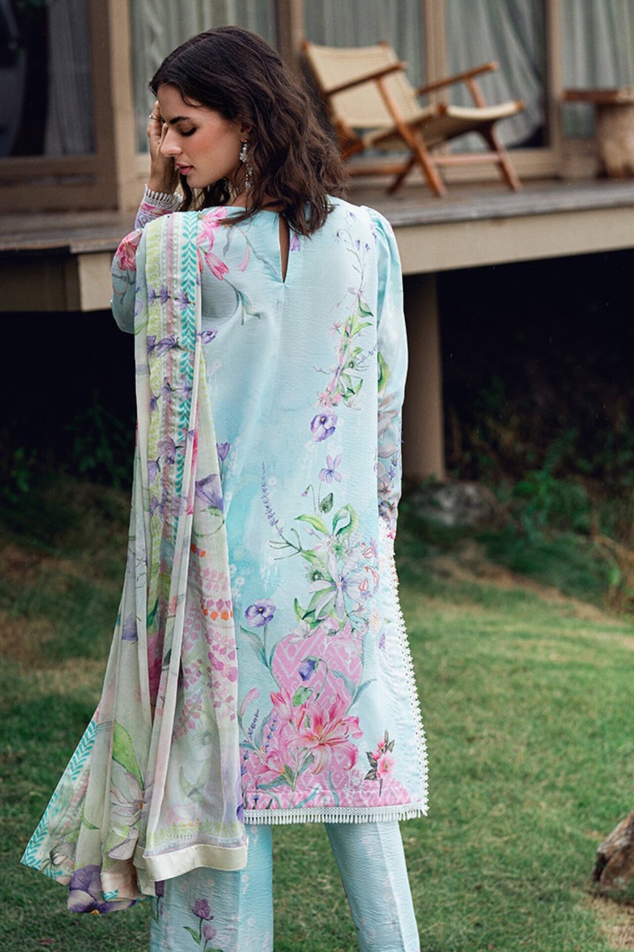 [ SUIT Q ] - ROHEENAZ GARDEN VEIL EMBROIDERED LAWN PREMIUM COLLECTION