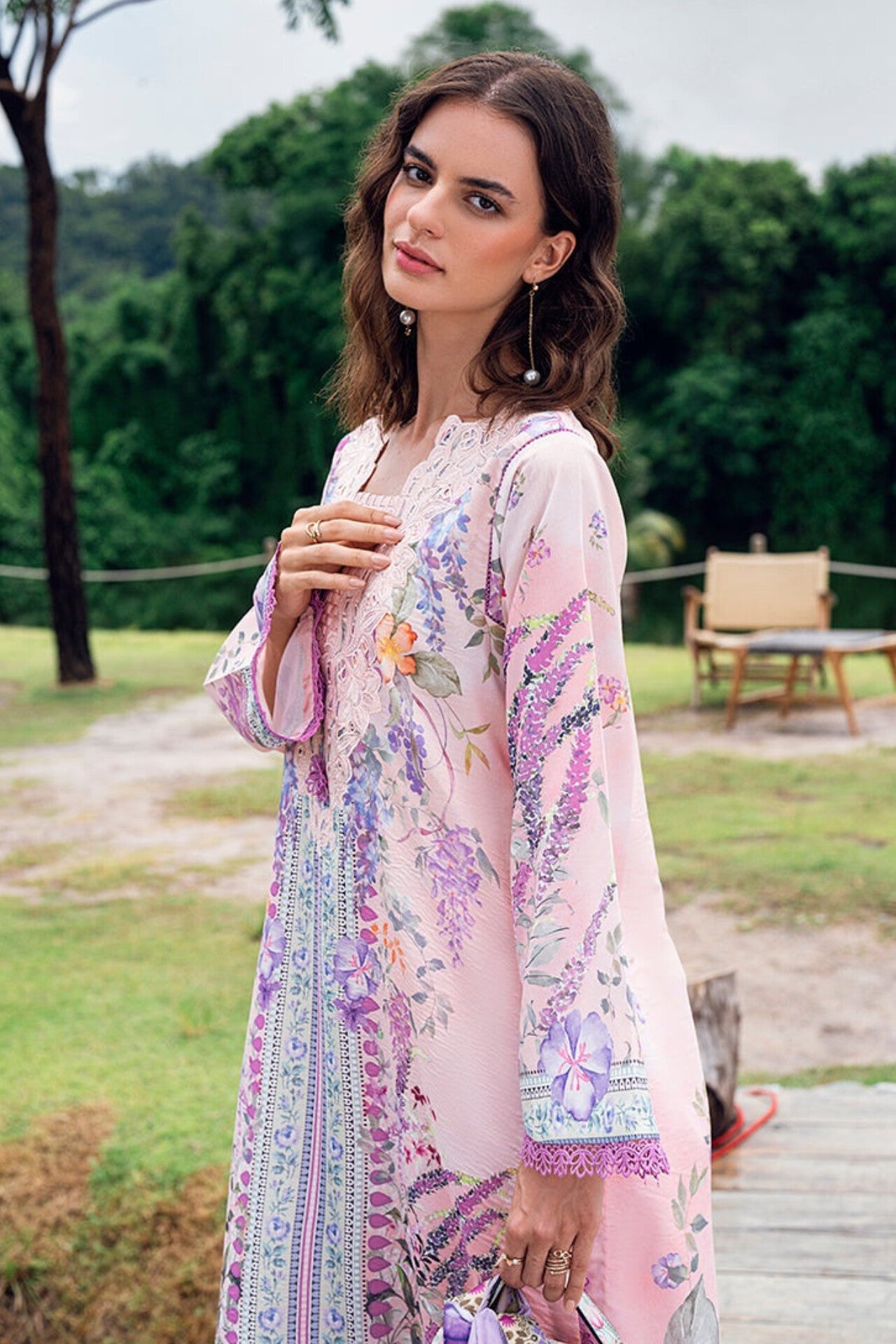 [ SUIT M ] - ROHEENAZ GARDEN VEIL EMBROIDERED LAWN PREMIUM COLLECTION
