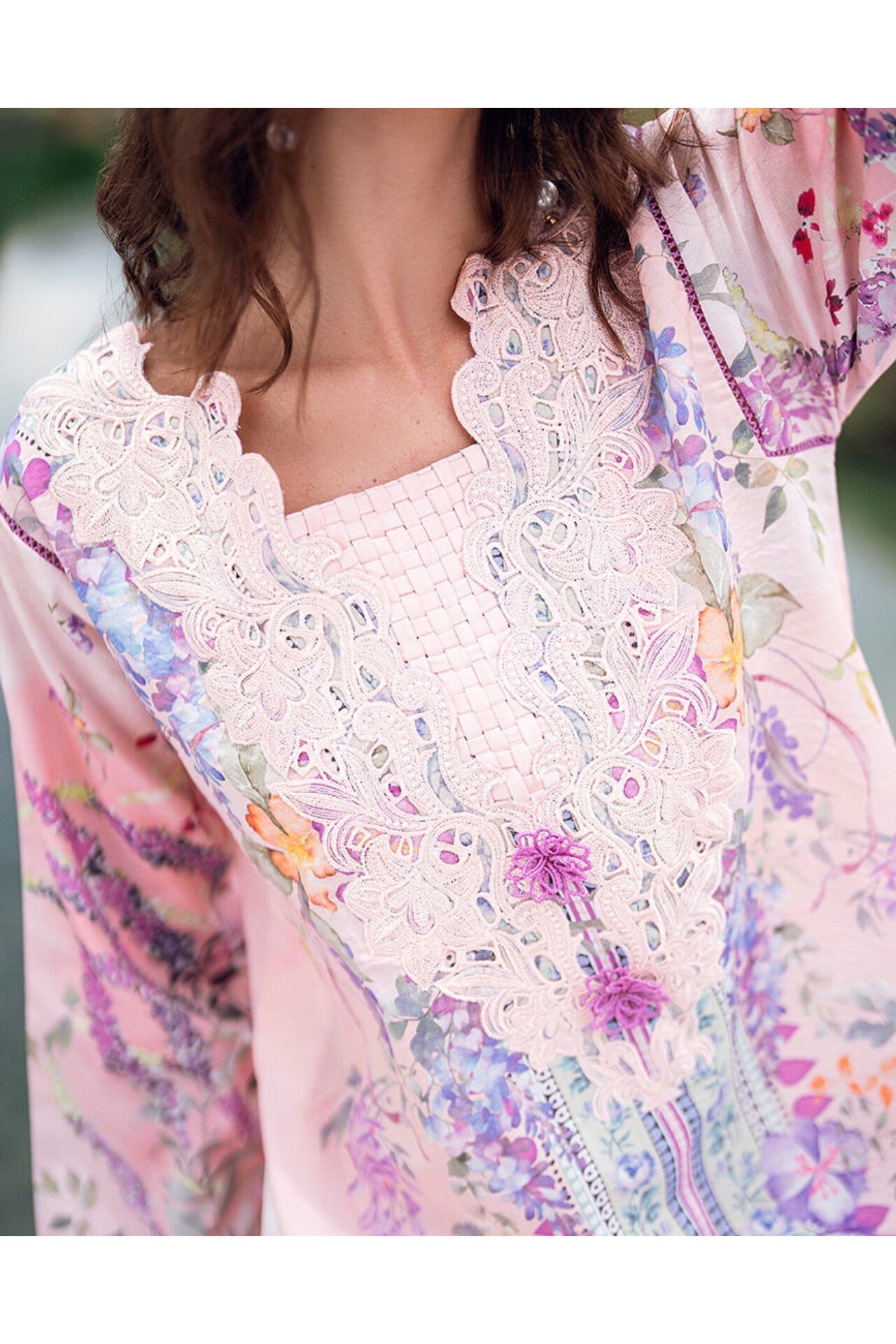 [ SUIT M ] - ROHEENAZ GARDEN VEIL EMBROIDERED LAWN PREMIUM COLLECTION
