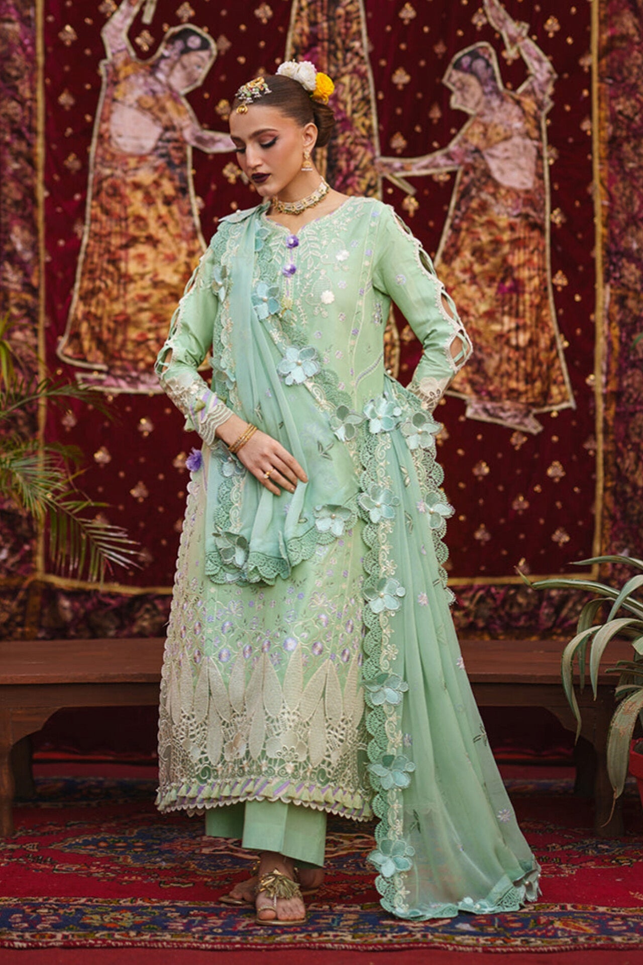 [ SUIT D ] - GUL BY MAHNUR LUXURY LAWN EMBROIDERED COLLECTION 2026