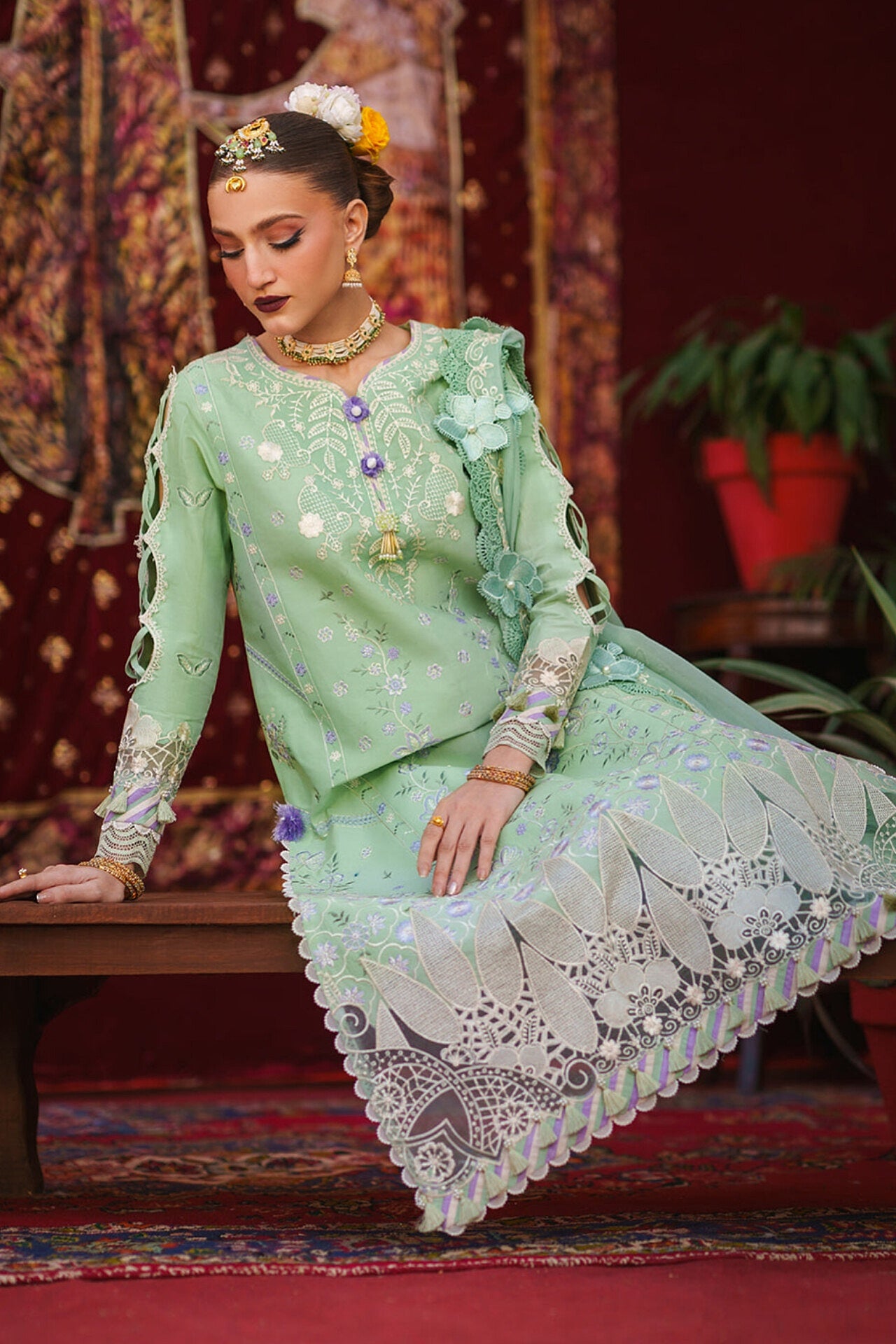 [ SUIT D ] - GUL BY MAHNUR LUXURY LAWN EMBROIDERED COLLECTION 2026
