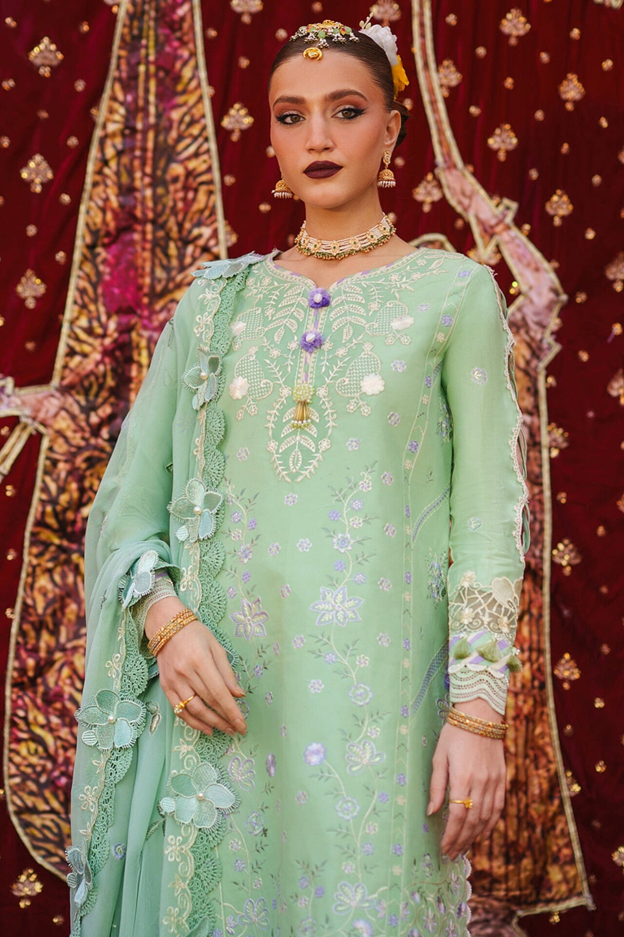 [ SUIT D ] - GUL BY MAHNUR LUXURY LAWN EMBROIDERED COLLECTION 2026