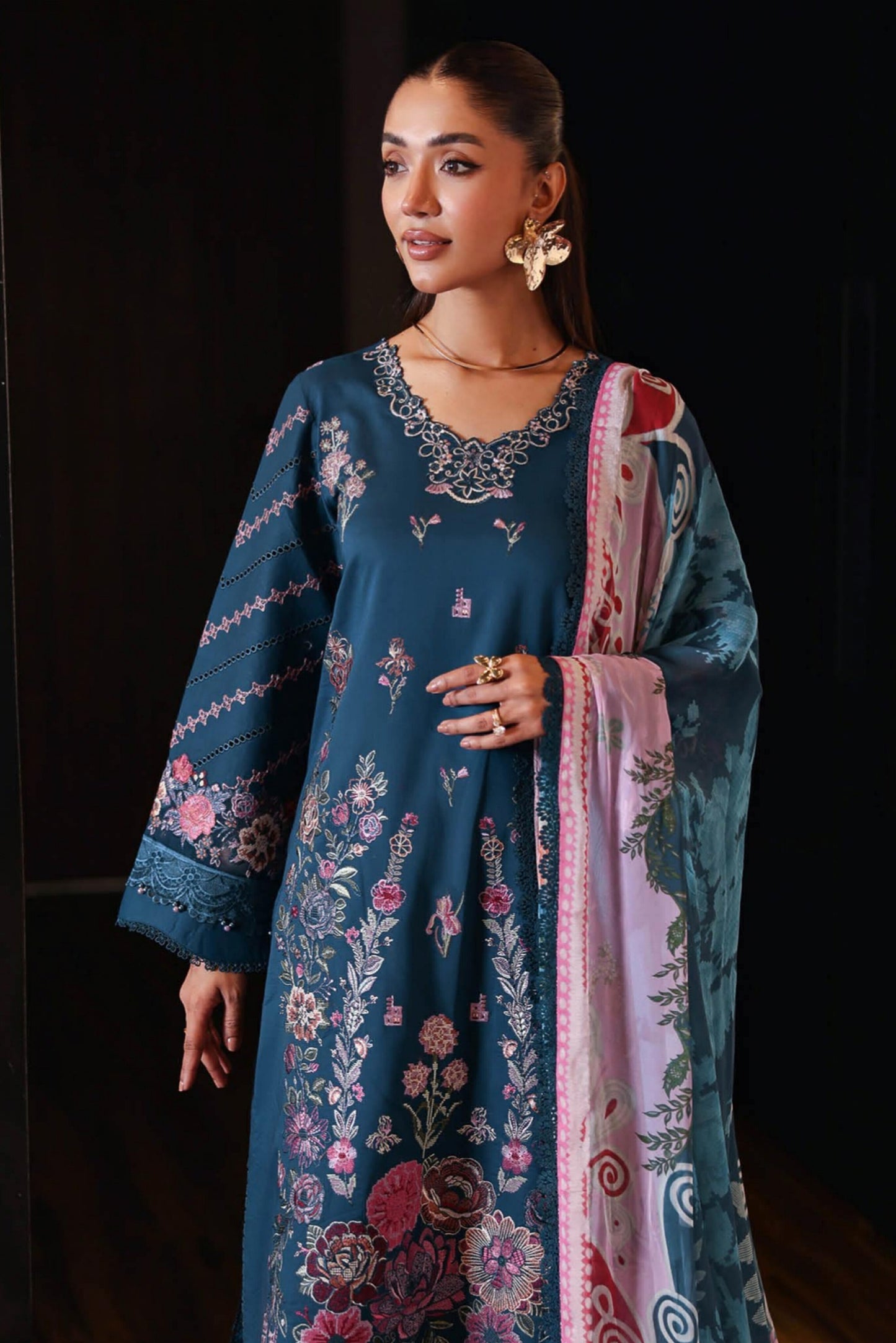 [ SUIT F ] - RAMSHA ANDAAZ LUXURY LAWN VOL 14 COLLECTION 2026