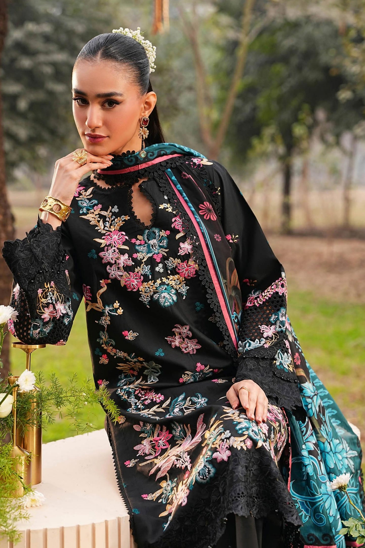 [ SUIT F ] - RAMSHA GHAZAL LUXURY LAWN VOL 6 COLLECTION 2026