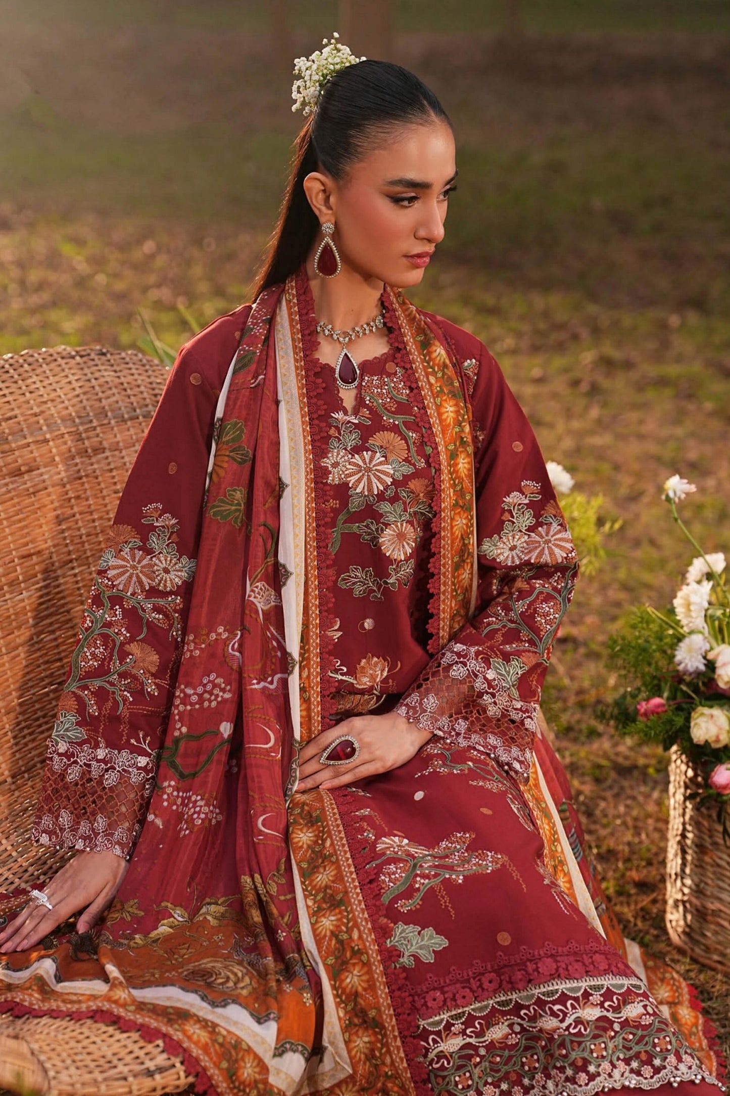 [ SUIT B ] - RAMSHA GHAZAL LUXURY LAWN VOL 6 COLLECTION 2026