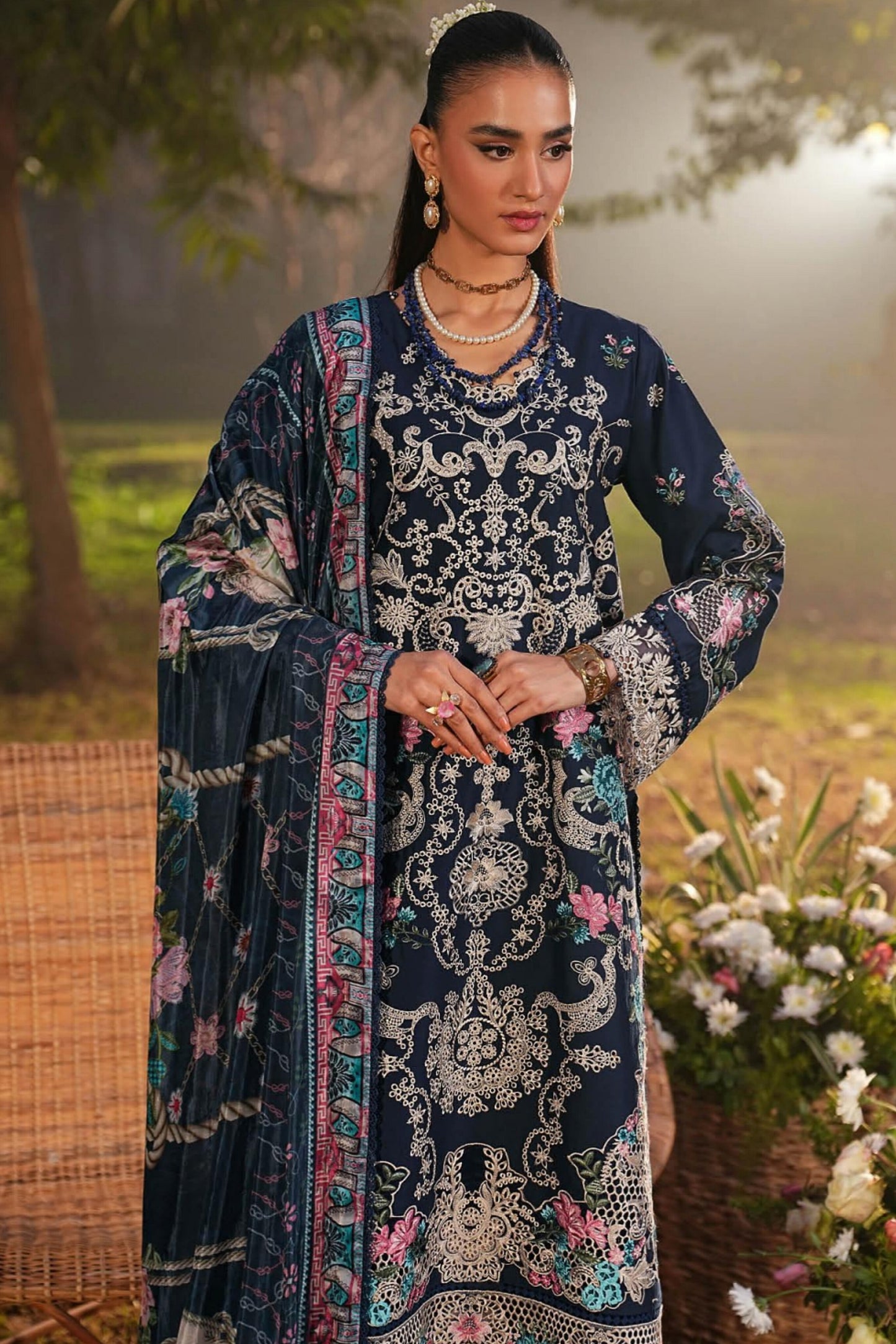 [ SUIT A ] - RAMSHA GHAZAL LUXURY LAWN VOL 6 COLLECTION 2026