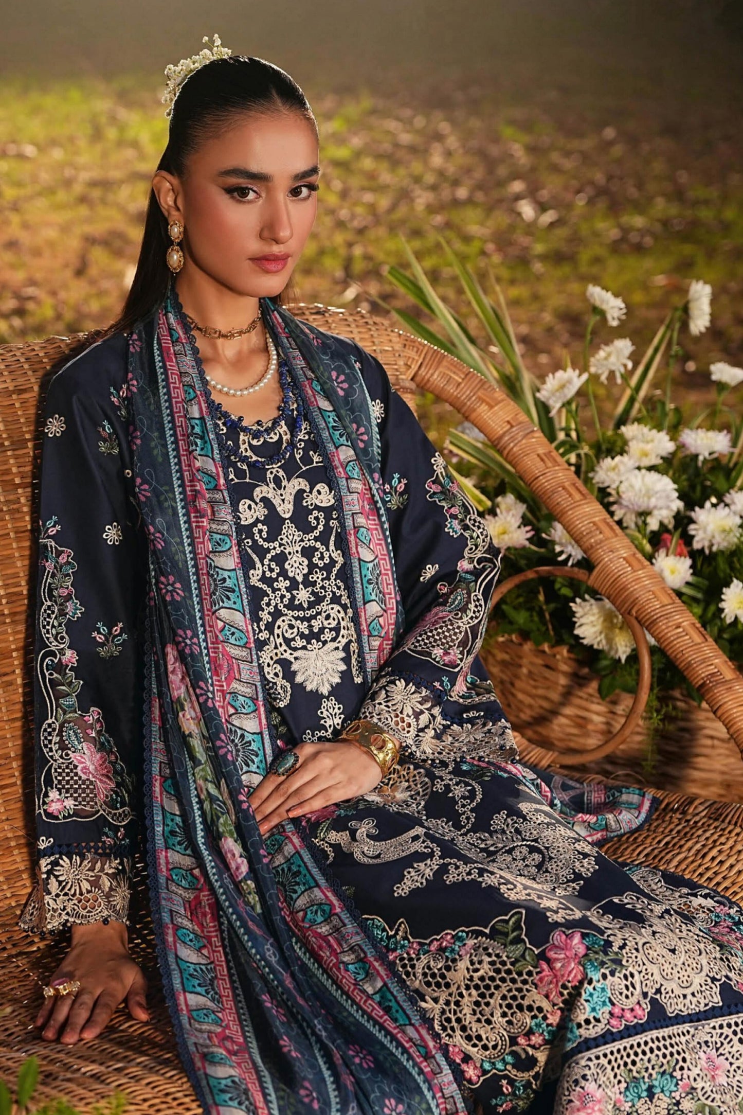 [ SUIT A ] - RAMSHA GHAZAL LUXURY LAWN VOL 6 COLLECTION 2026