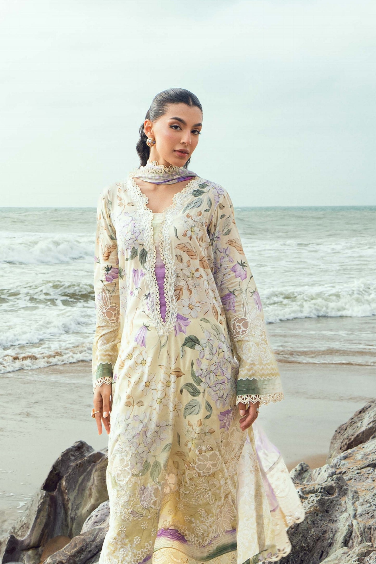 [ SUIT A ] - NUREH GARDENIA LAWN EMBROIDERED AND PRINTED 2026