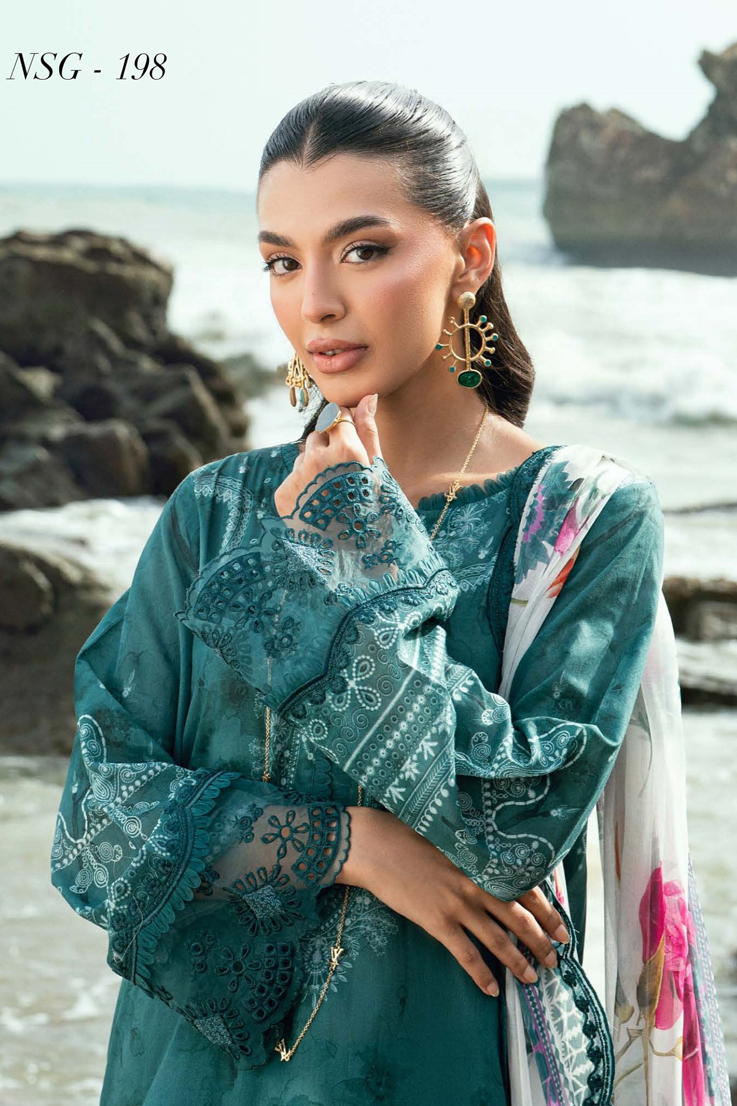 [ SUIT B ] - NUREH GARDENIA LAWN EMBROIDERED AND PRINTED 2026
