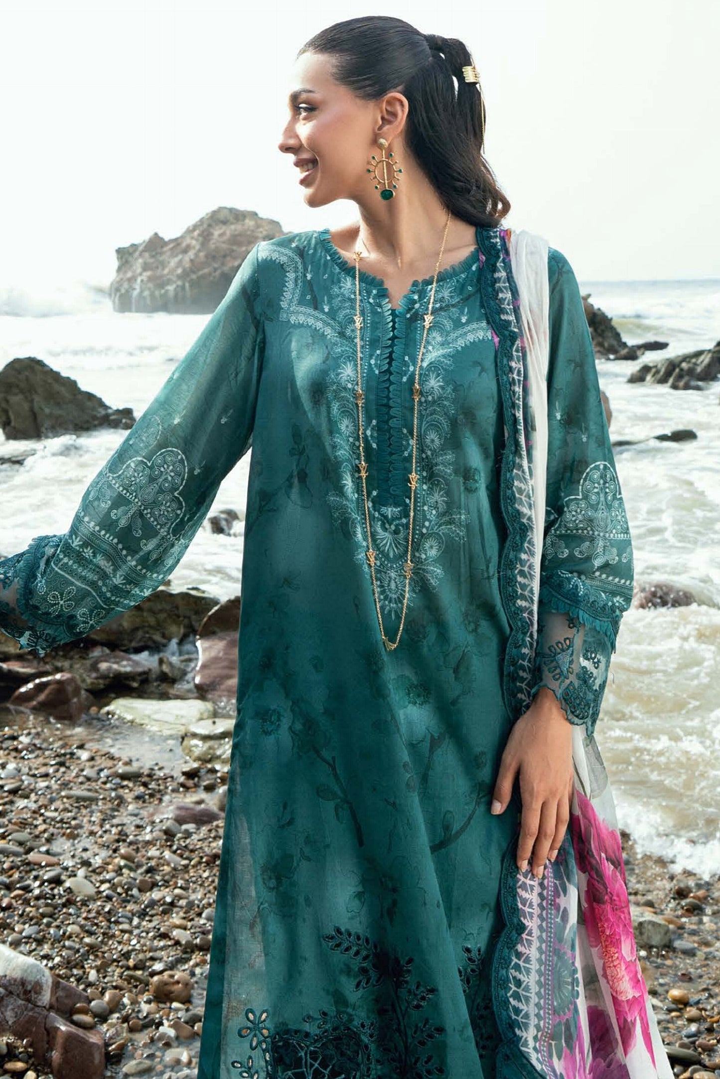 [ SUIT B ] - NUREH GARDENIA LAWN EMBROIDERED AND PRINTED 2026