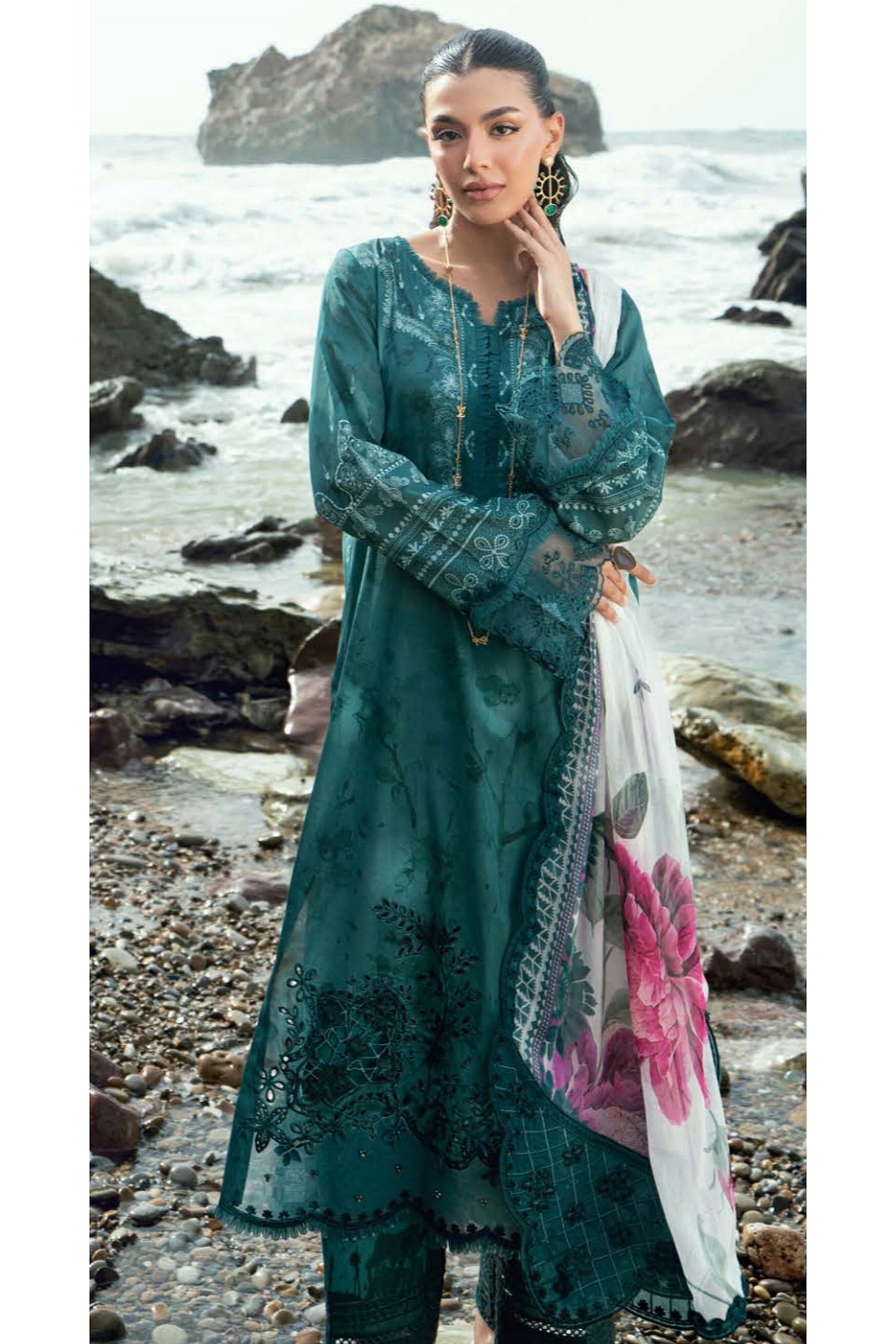 [ SUIT B ] - NUREH GARDENIA LAWN EMBROIDERED AND PRINTED 2026
