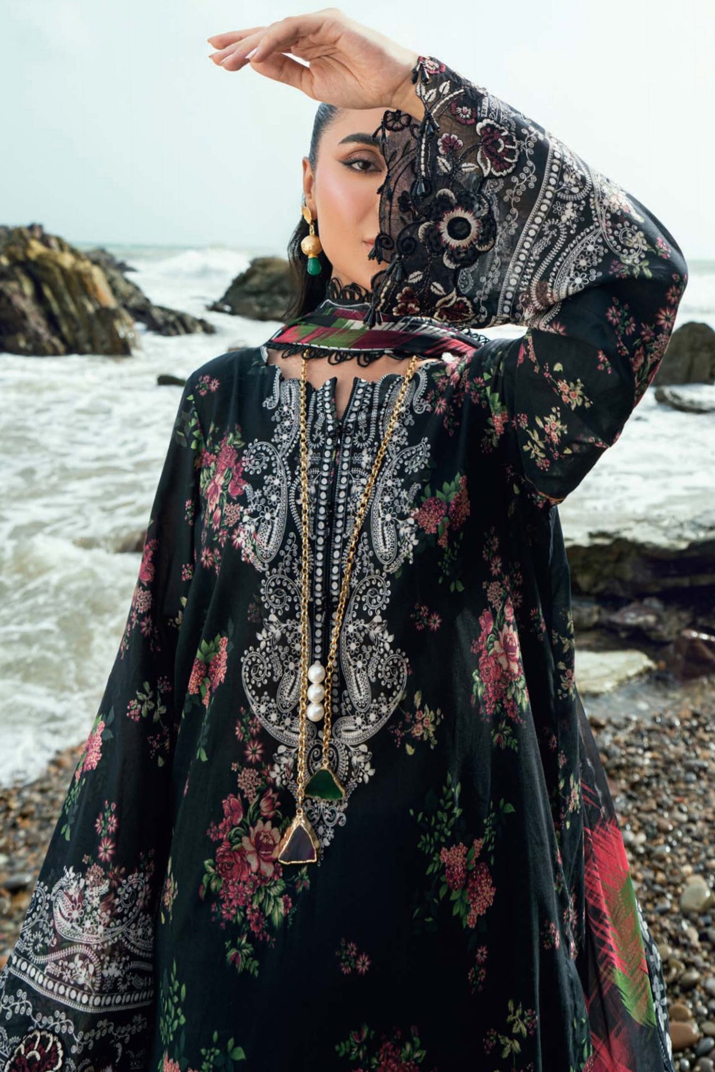 [ SUIT C ] - NUREH GARDENIA LAWN EMBROIDERED AND PRINTED 2026