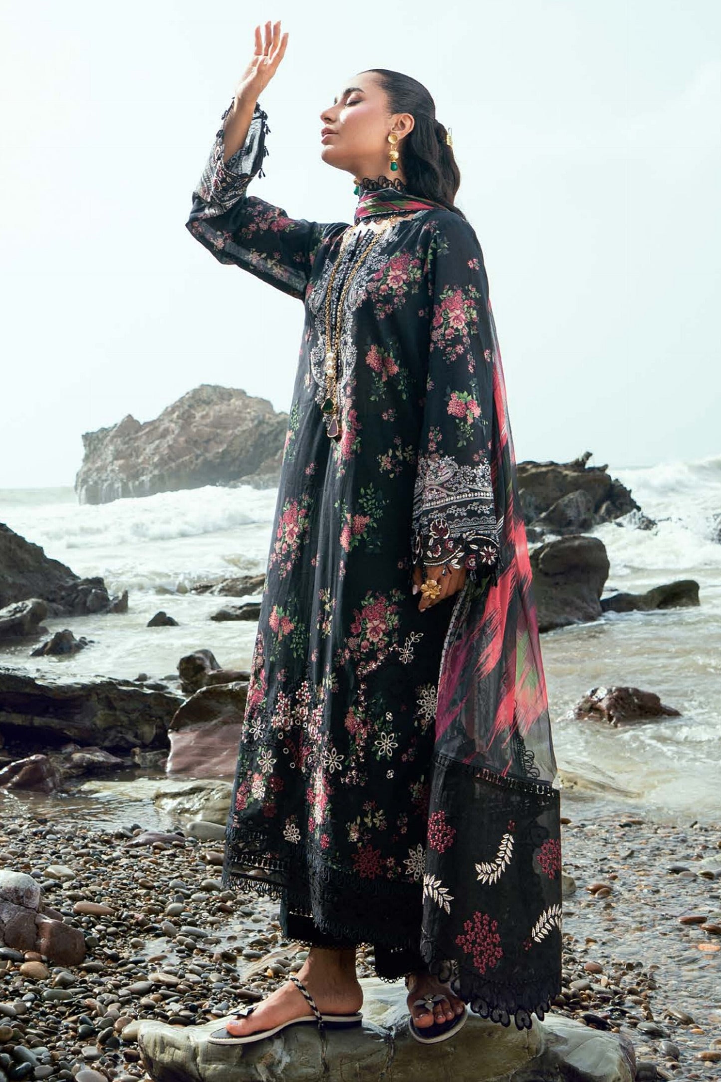 [ SUIT C ] - NUREH GARDENIA LAWN EMBROIDERED AND PRINTED 2026