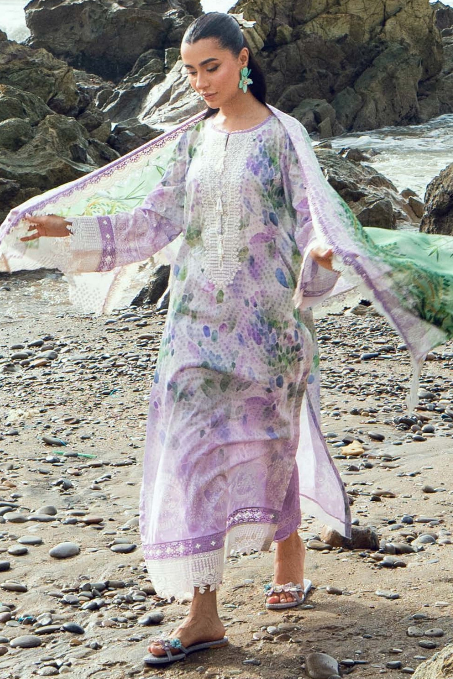 [ SUIT D ] - NUREH GARDENIA LAWN EMBROIDERED AND PRINTED 2026