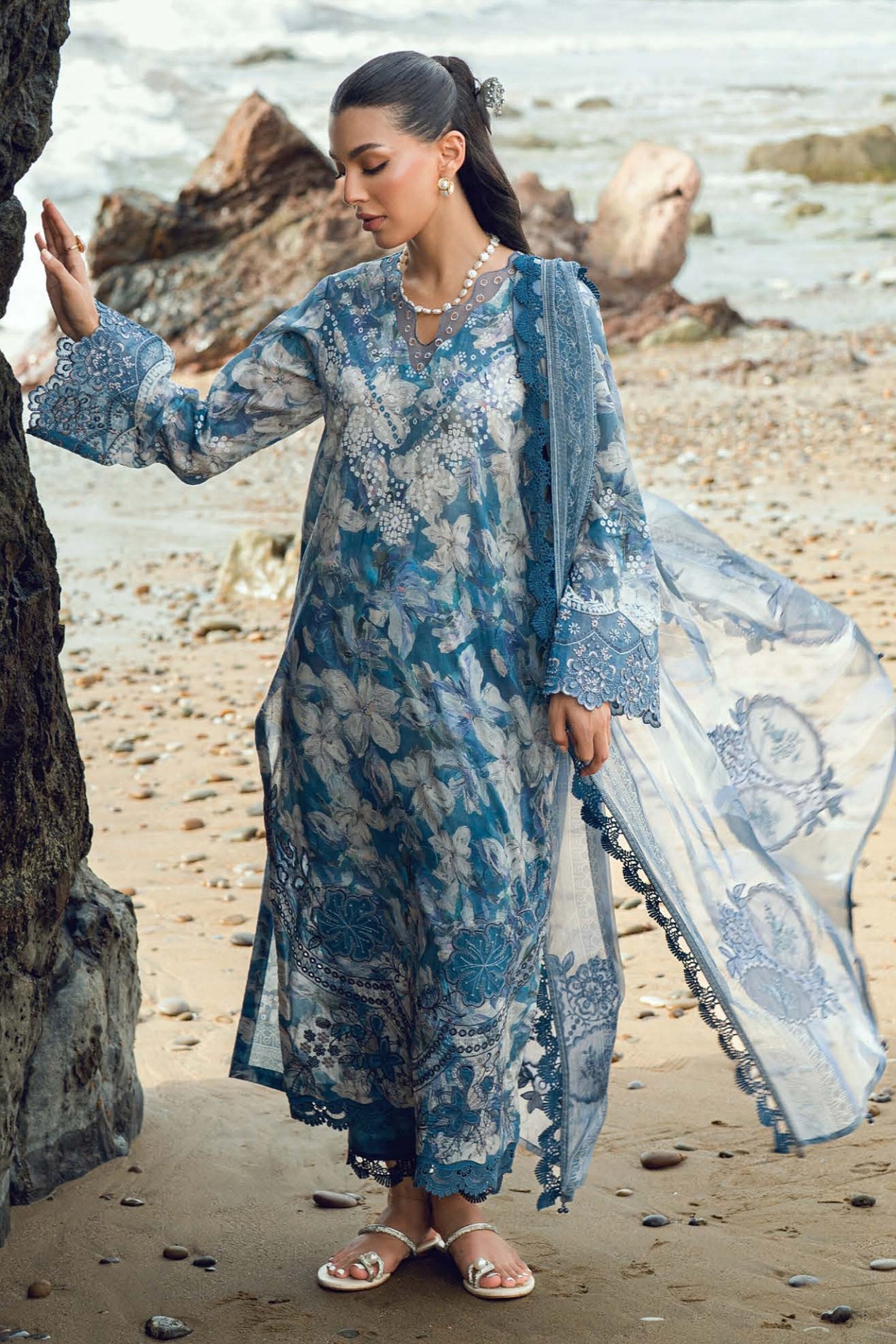 [ SUIT E ] - NUREH GARDENIA LAWN EMBROIDERED AND PRINTED 2026