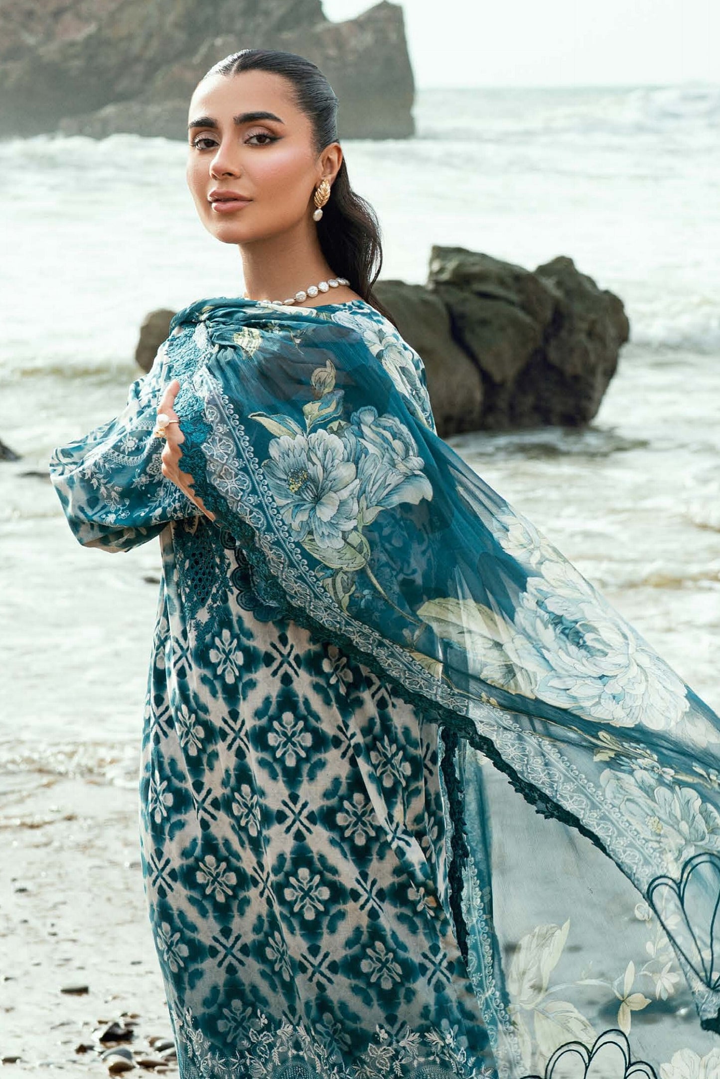 [ SUIT H ] - NUREH GARDENIA LAWN EMBROIDERED AND PRINTED 2026