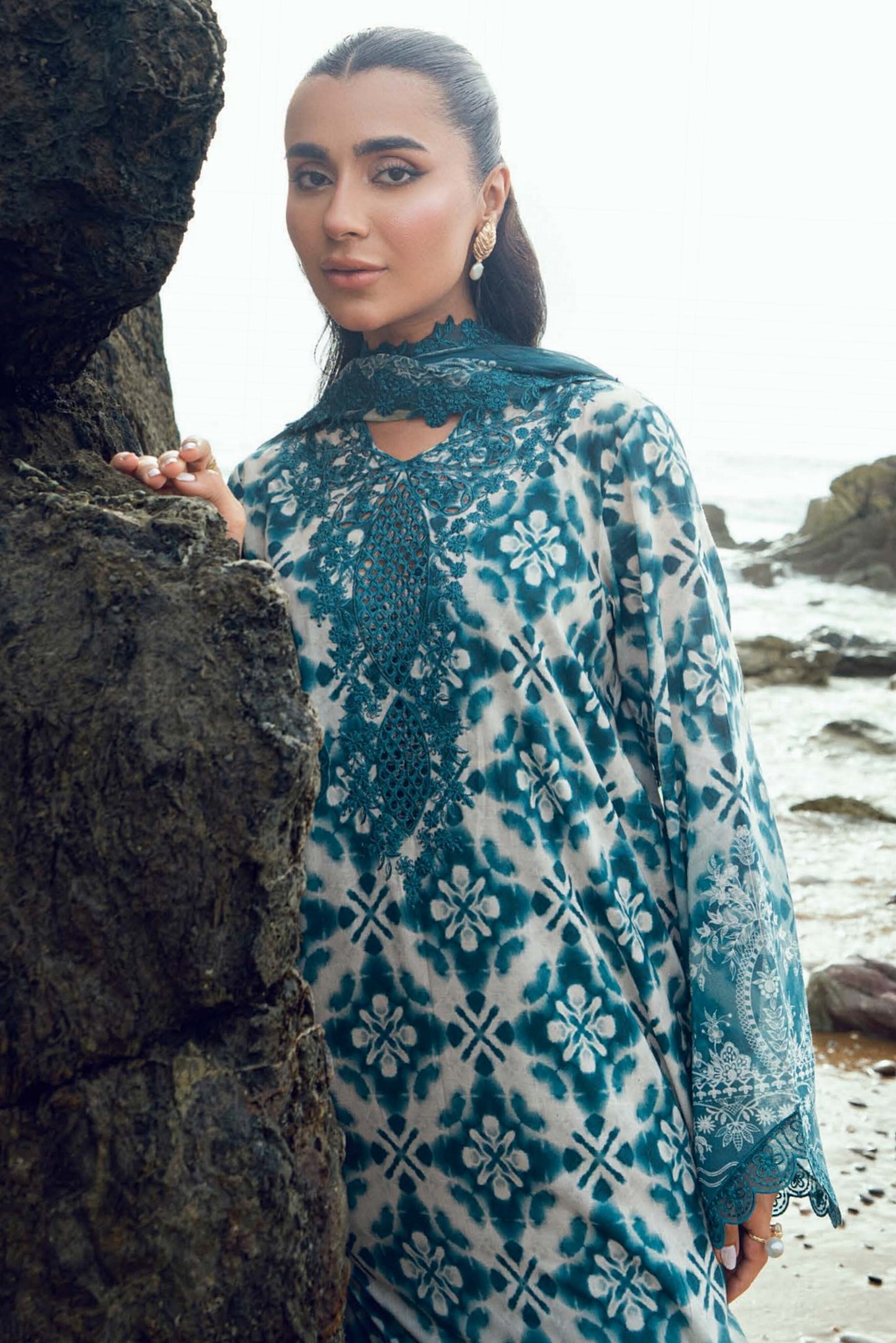 [ SUIT H ] - NUREH GARDENIA LAWN EMBROIDERED AND PRINTED 2026