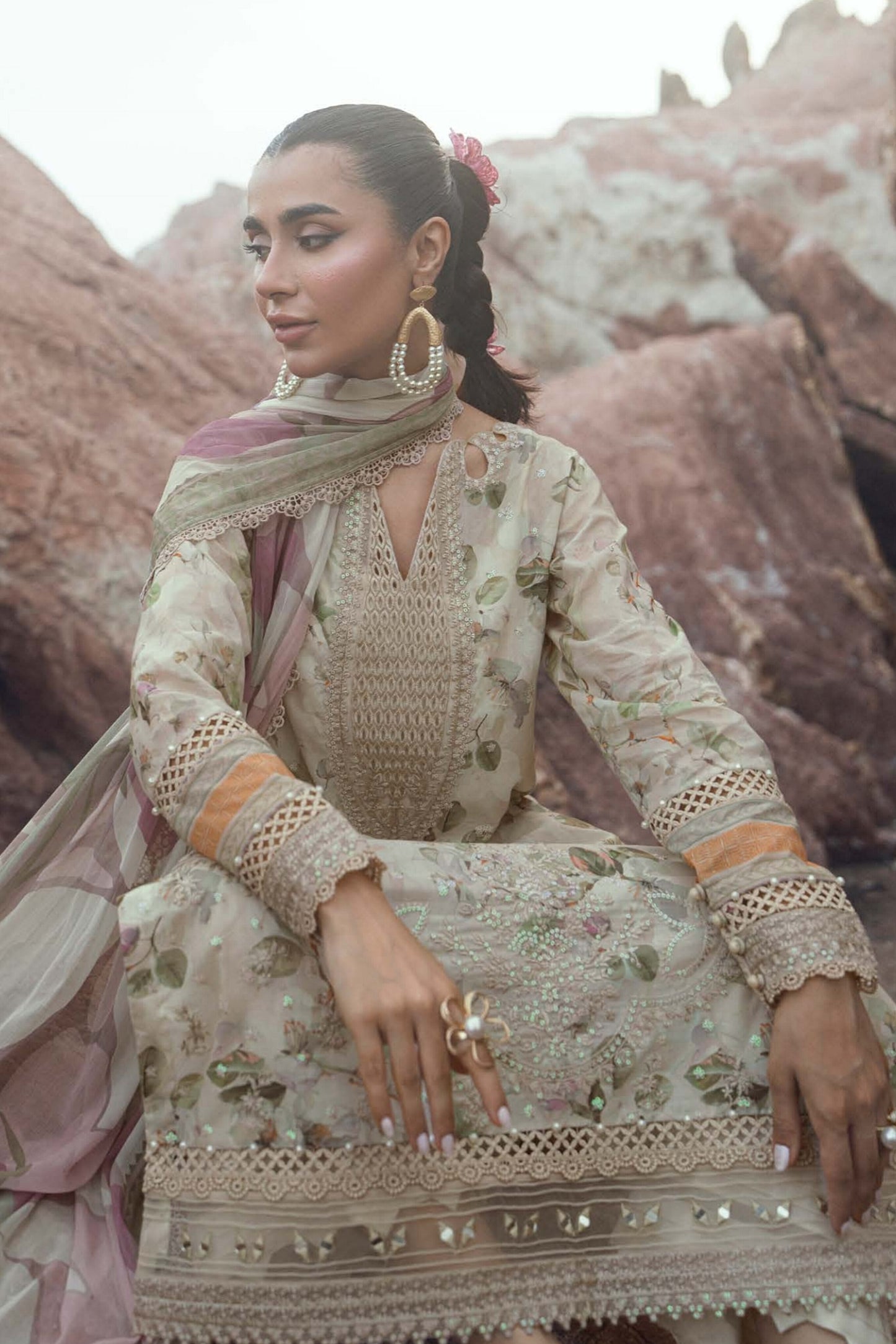 [ SUIT I ] - NUREH GARDENIA LAWN EMBROIDERED AND PRINTED 2026