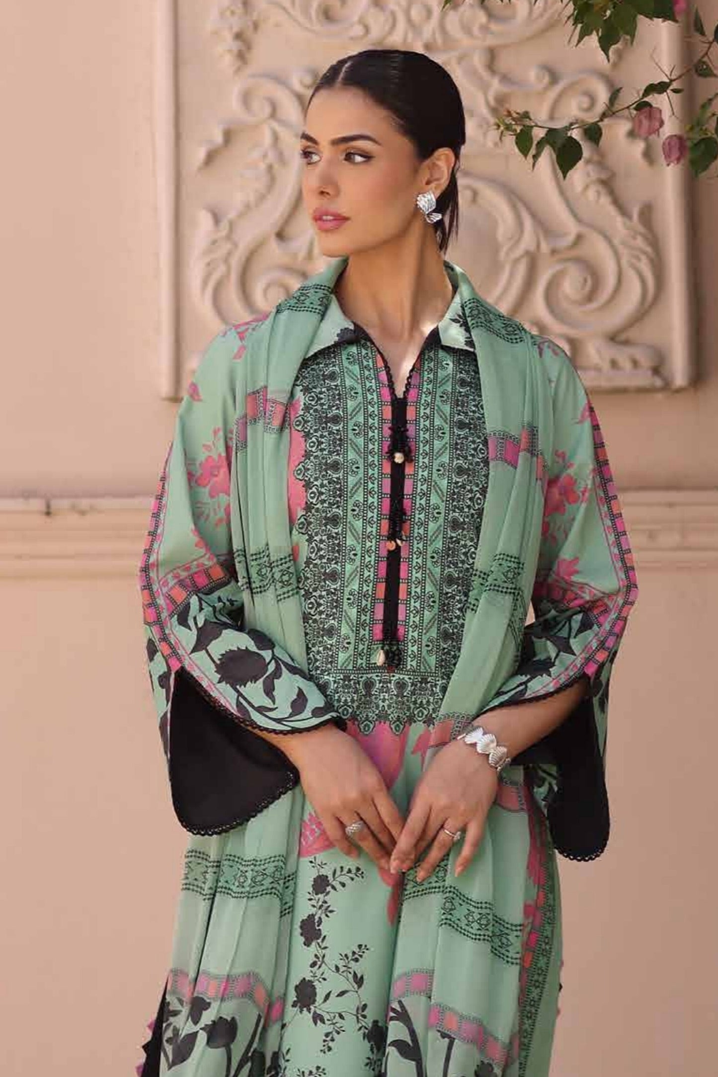 [ SUIT J ] - CHARIZMA C - PRINTS LAWN WITH PRINTED CHIFFON DUPATTA COLLECTION 2026