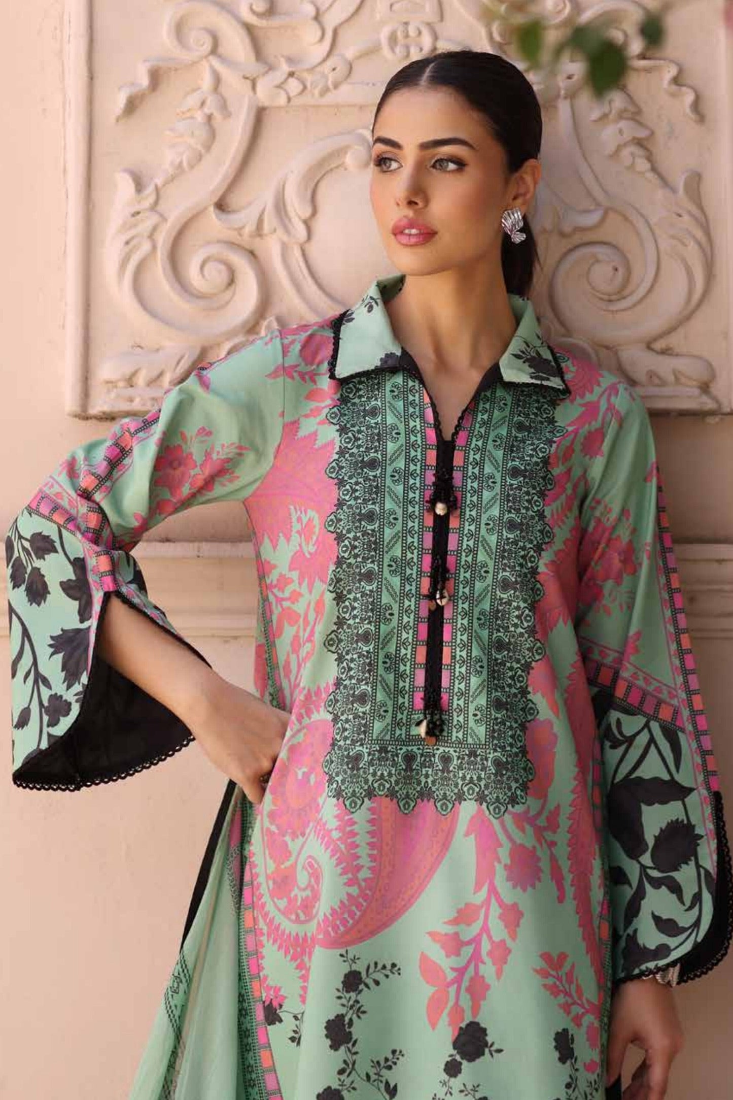 [ SUIT J ] - CHARIZMA C - PRINTS LAWN WITH PRINTED CHIFFON DUPATTA COLLECTION 2026
