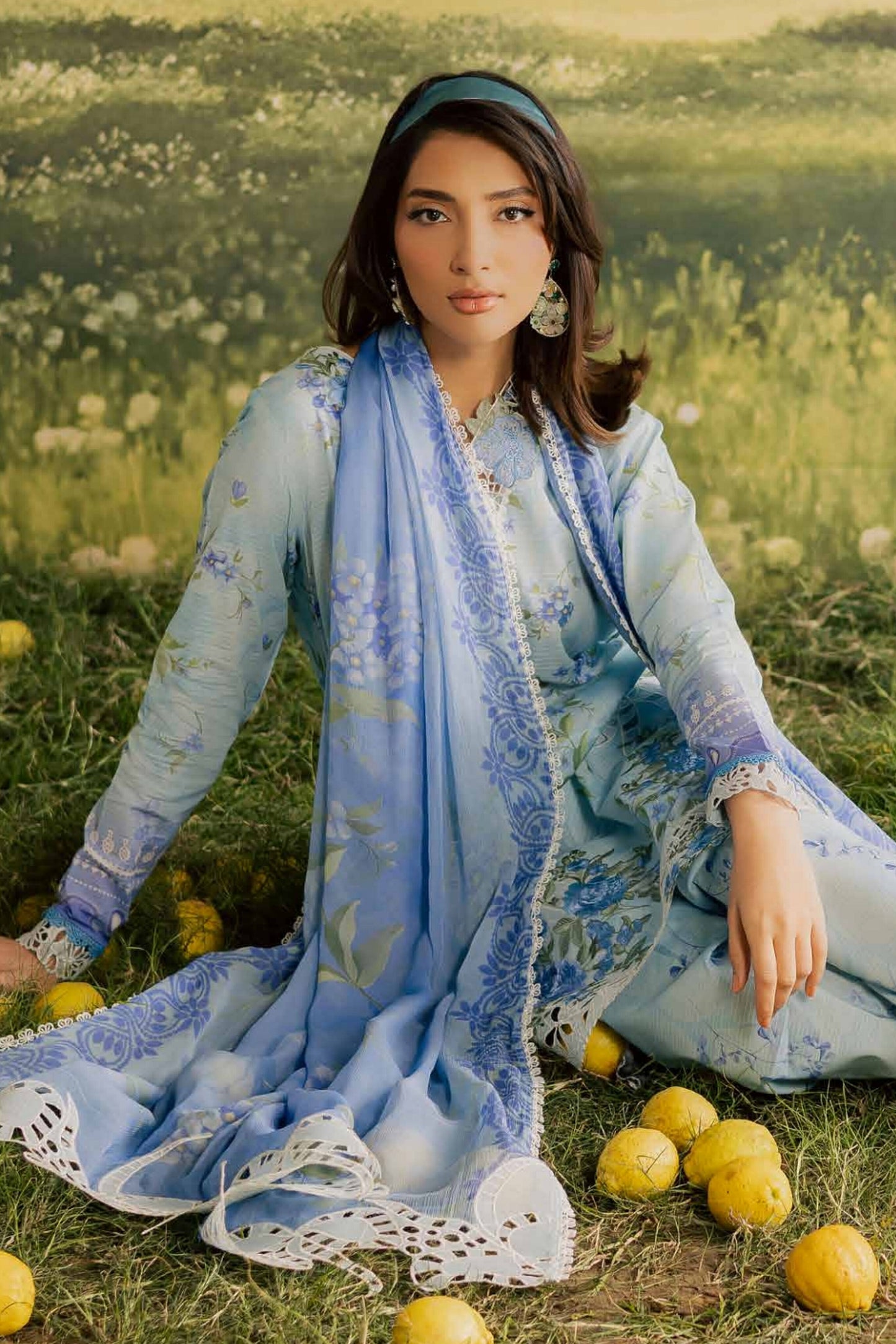 [ SUIT B ] - NUREH BLOOM LAWN EMBROIDERED AND PRINTED DORIYA COLLECTION 2026