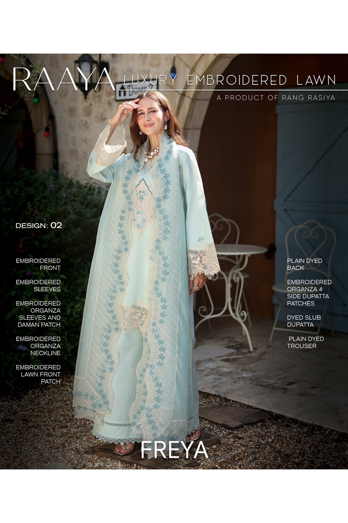 [ SUIT L ] - RAAYA LUXURY LAWN EMBROIDERED COLLECTION 2026