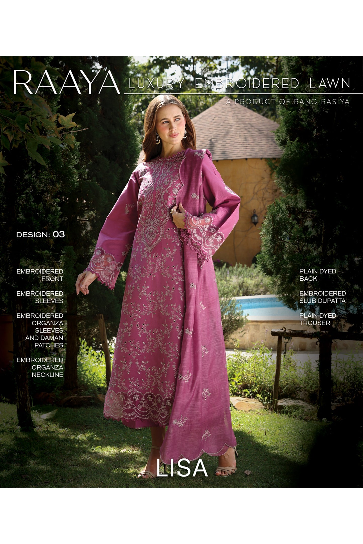 [ SUIT I ] - RAAYA LUXURY LAWN EMBROIDERED COLLECTION 2026
