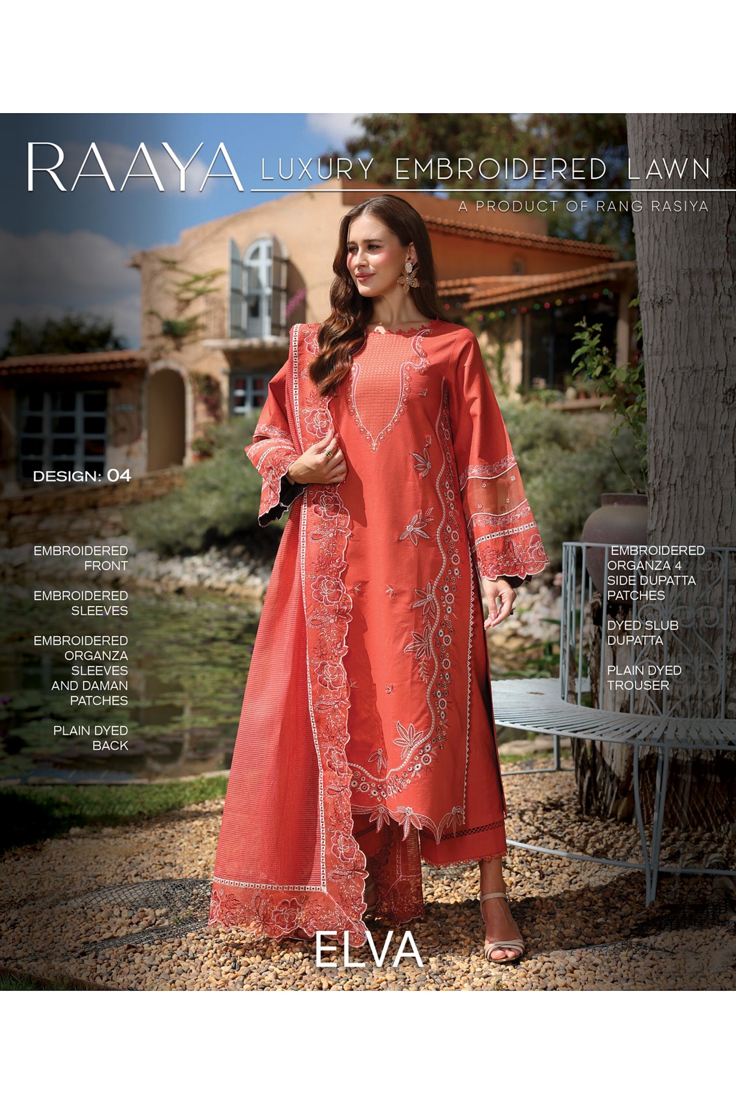 [ SUIT K ] - RAAYA LUXURY LAWN EMBROIDERED COLLECTION 2026