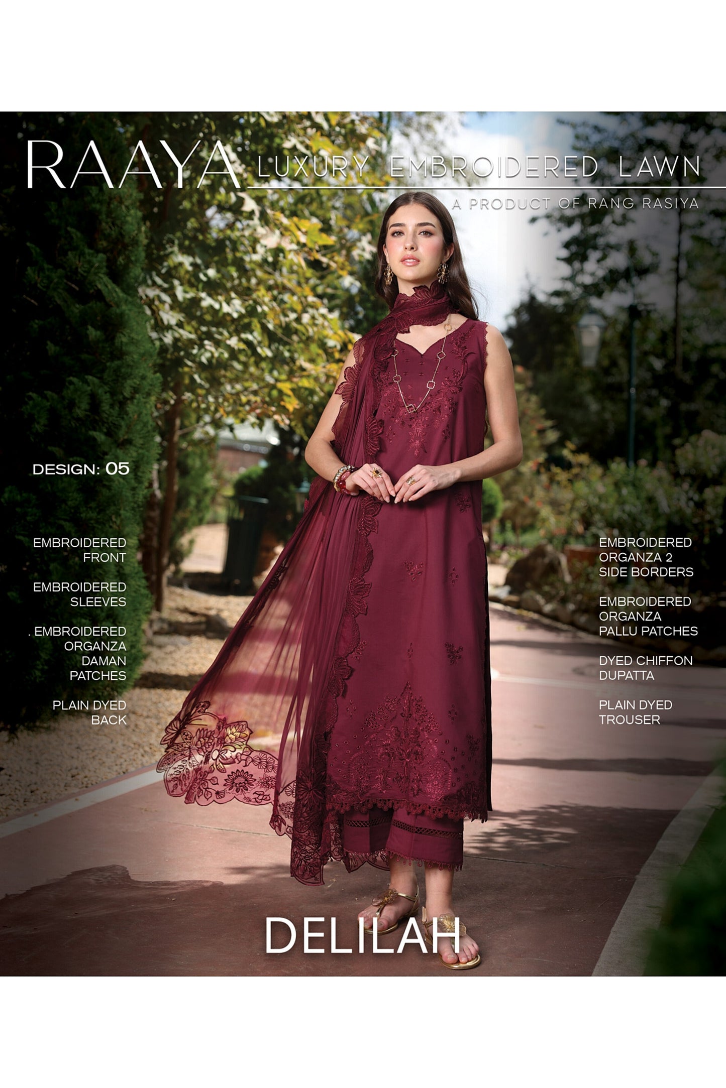 [ SUIT H ] - RAAYA LUXURY LAWN EMBROIDERED COLLECTION 2026