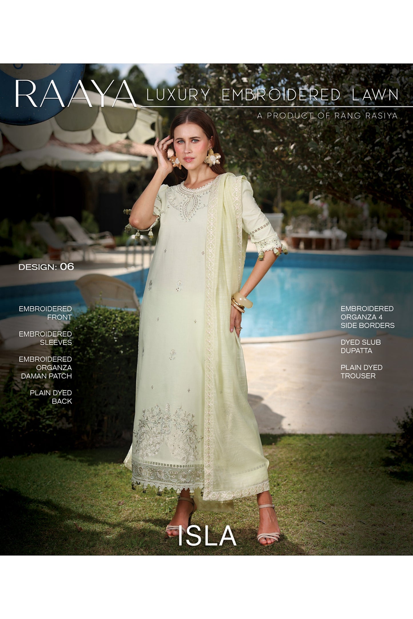 [ SUIT G ] - RAAYA LUXURY LAWN EMBROIDERED COLLECTION 2026