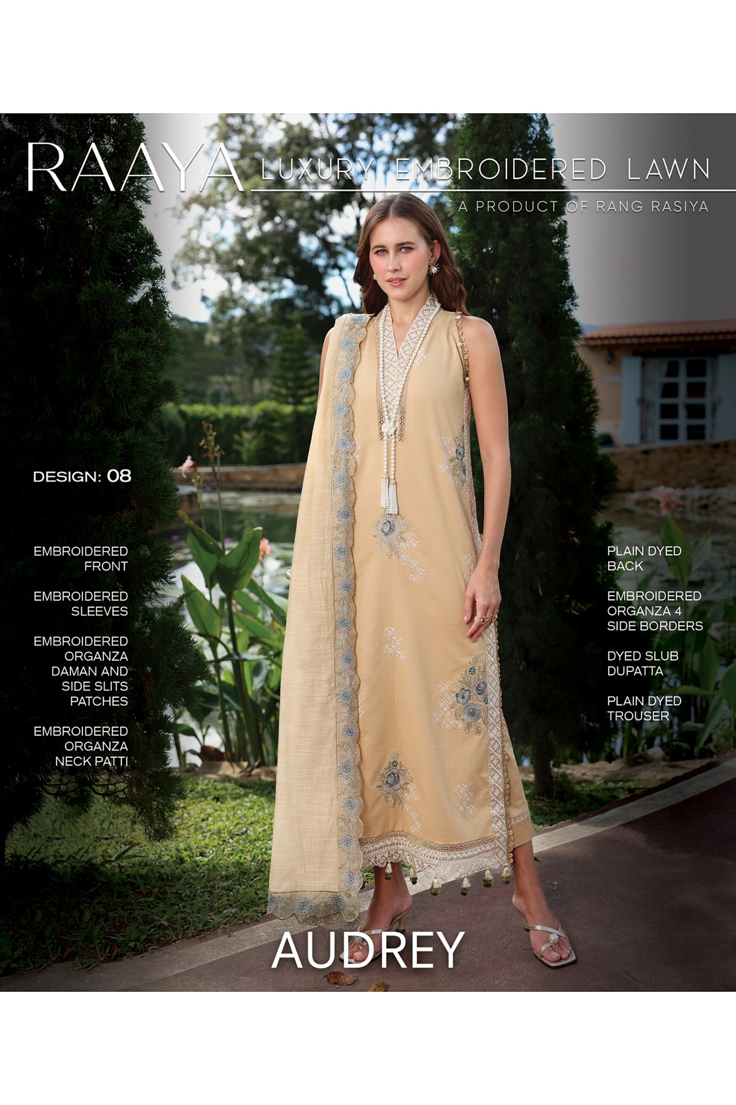 [ SUIT E ] - RAAYA LUXURY LAWN EMBROIDERED COLLECTION 2026