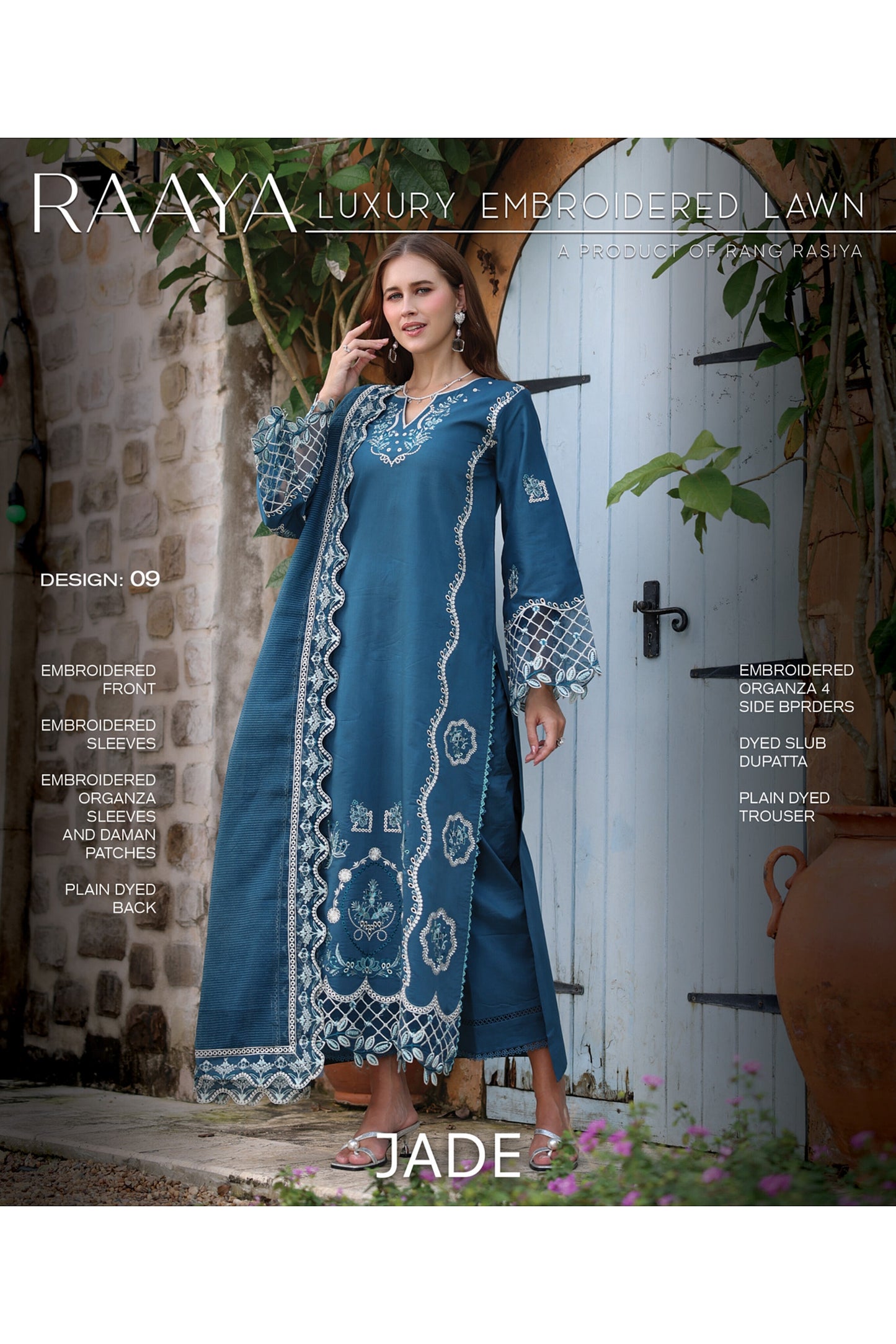 [ SUIT D ] - RAAYA LUXURY LAWN EMBROIDERED COLLECTION 2026